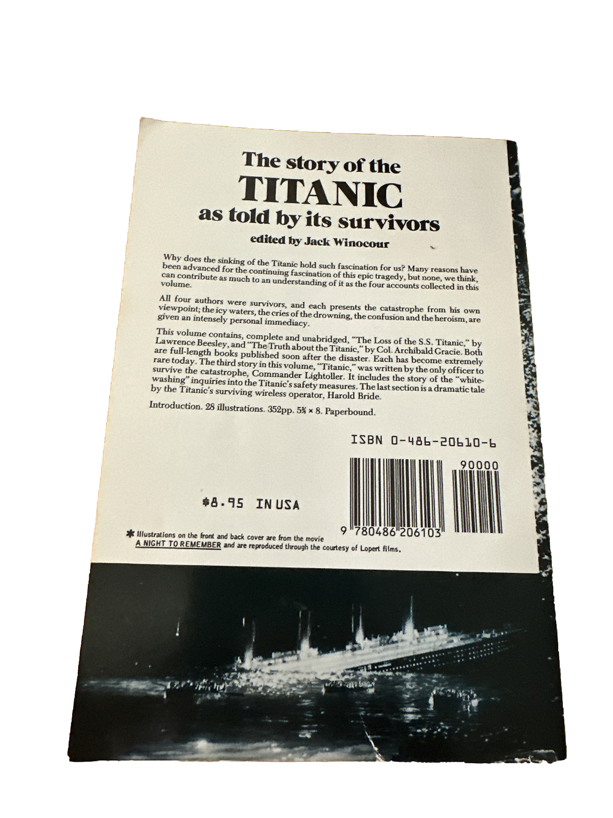 Dover Maritime Ser.: The Story of the Titanic as Told by Its Survivors by…
