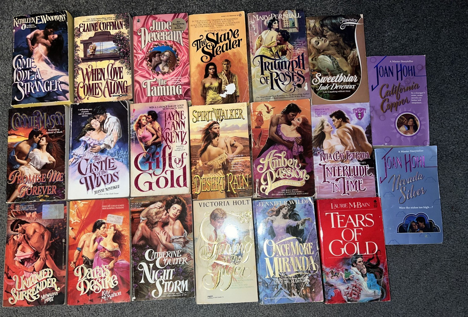 Vintage Romance Novels Lot Of 20 1980’s 1990’s 2000’s Paperbacks Books Lot