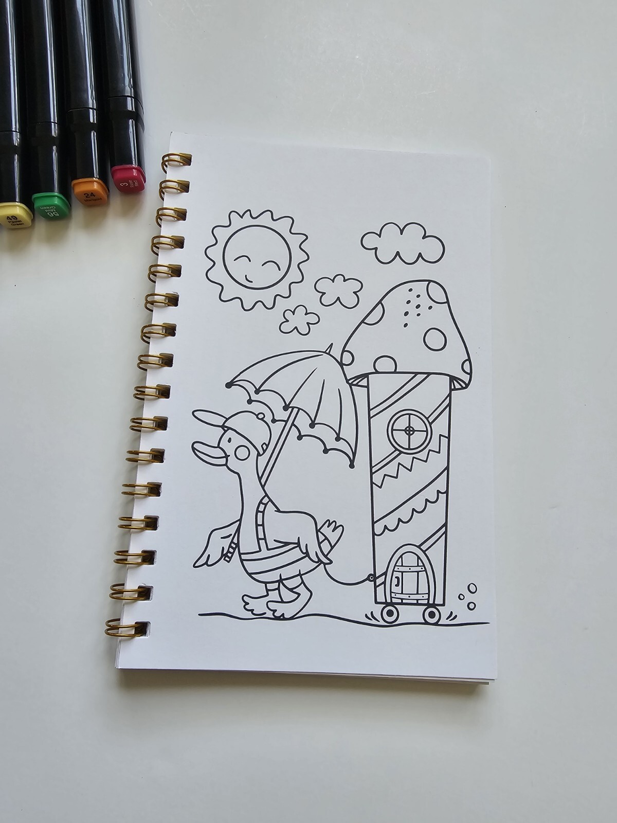 Whimsical Homes Coloring Book 8.5 X 5.5 In A5 Coloring Book For Adults And Kids.