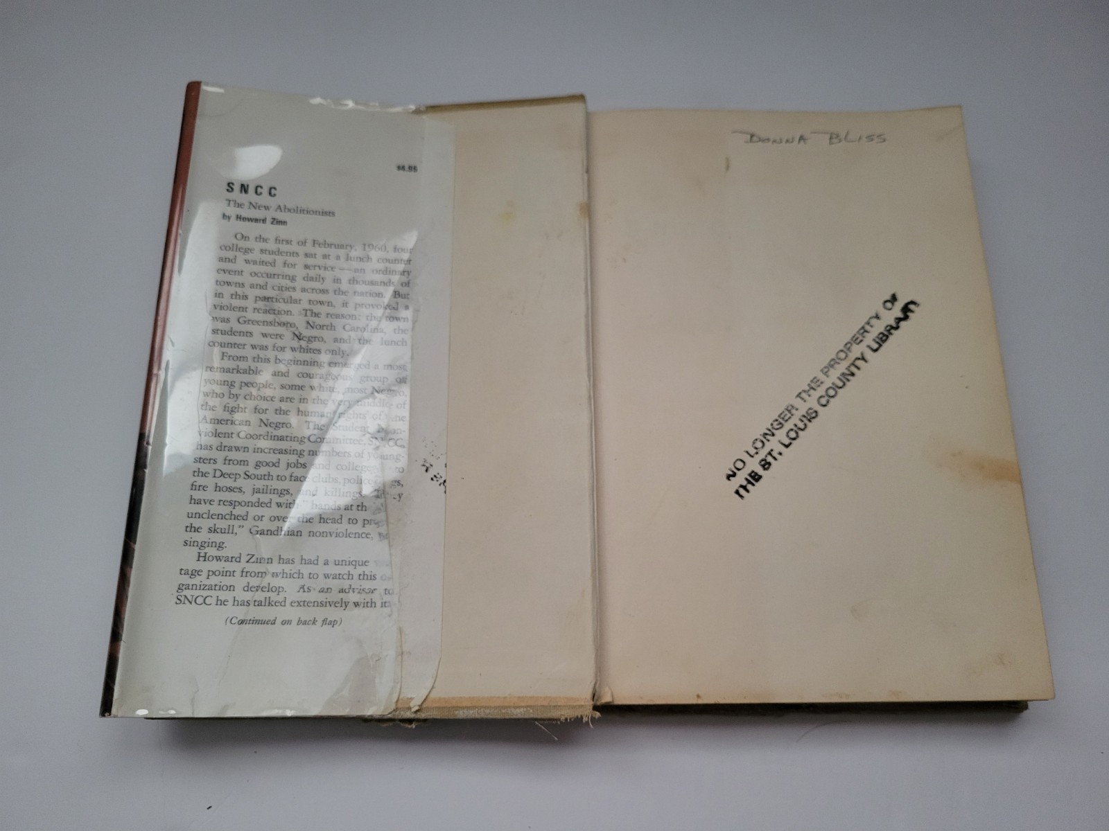 SNCC The New Abolitionists Howard Zinn First Edition 1964 Hardcover