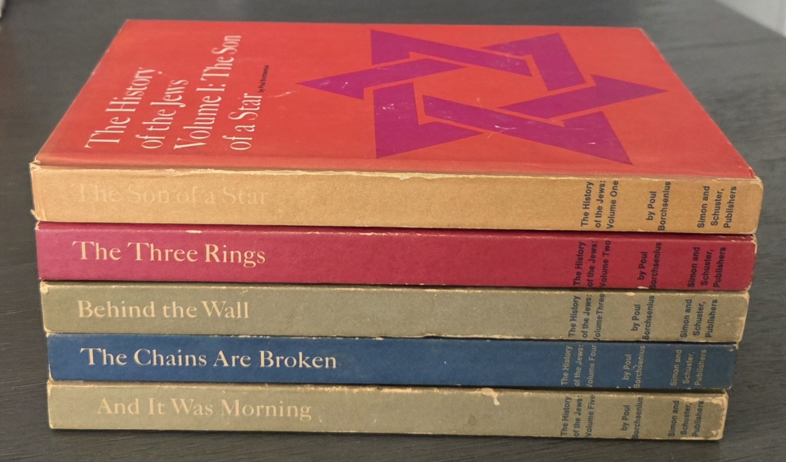Vintage 1965 “History Of The Jews” Poul Borchsenius Vols 1-5 1st Edition/Print