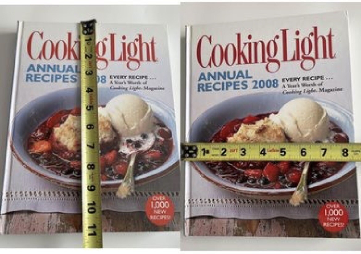 Cooking Light 2008 Cookbook Annual Recipes Hard Cover Oxmoor House 496 Pages