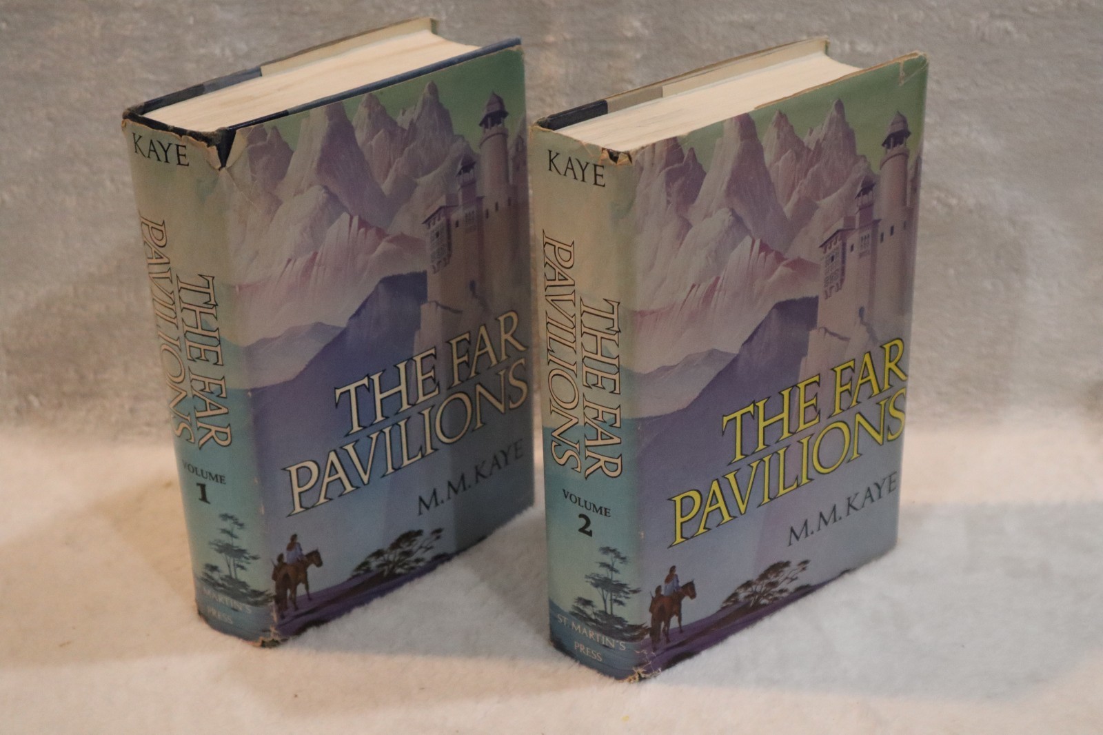 The Far Pavilions volumes 1 & 2 by M. M. Kaye St. Martin’s Press hc dj Book Club