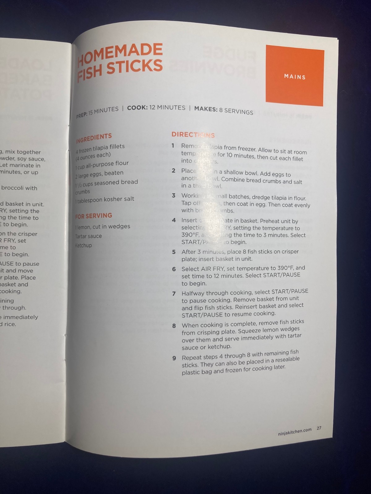 NINJA AIR FRYER QUICK START GUIDE RECIPES COOKBOOK 30 PAGES