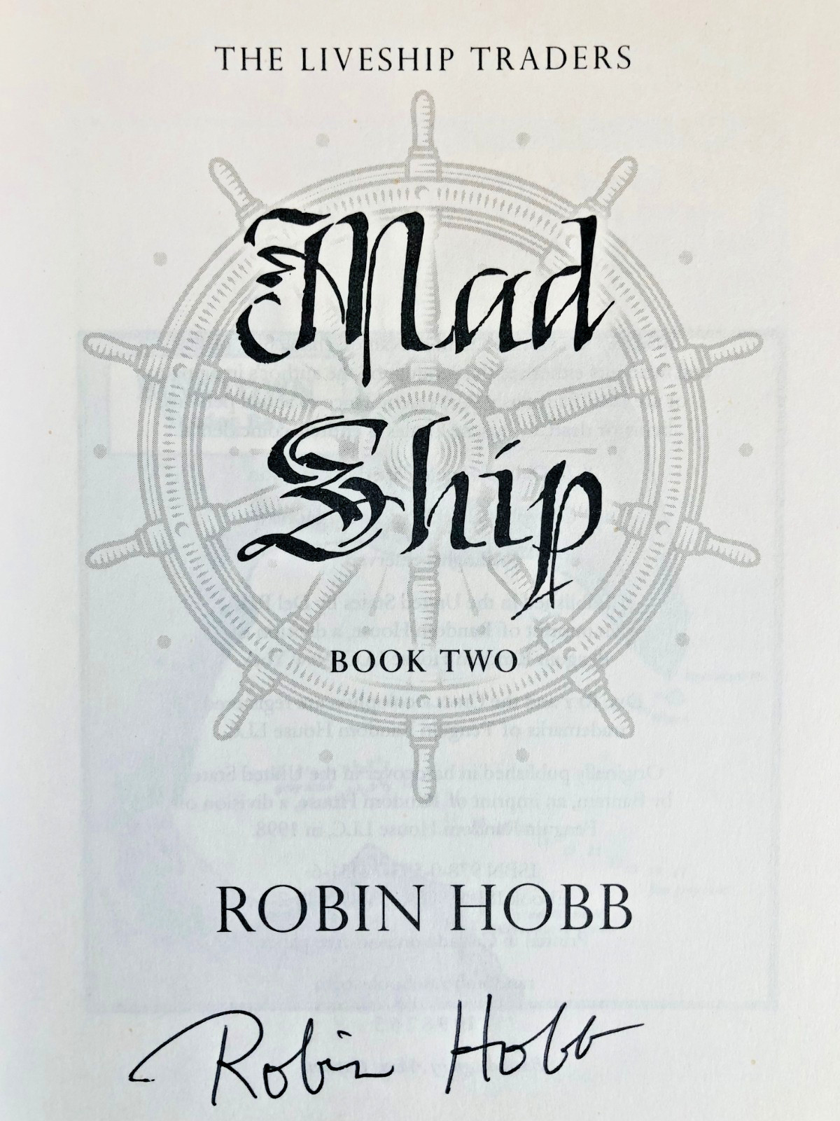 SIGNED Ship of Magic, Mad Ship & Ship of Destiny LIVESHIP TRADERS 1-3 Robin Hobb