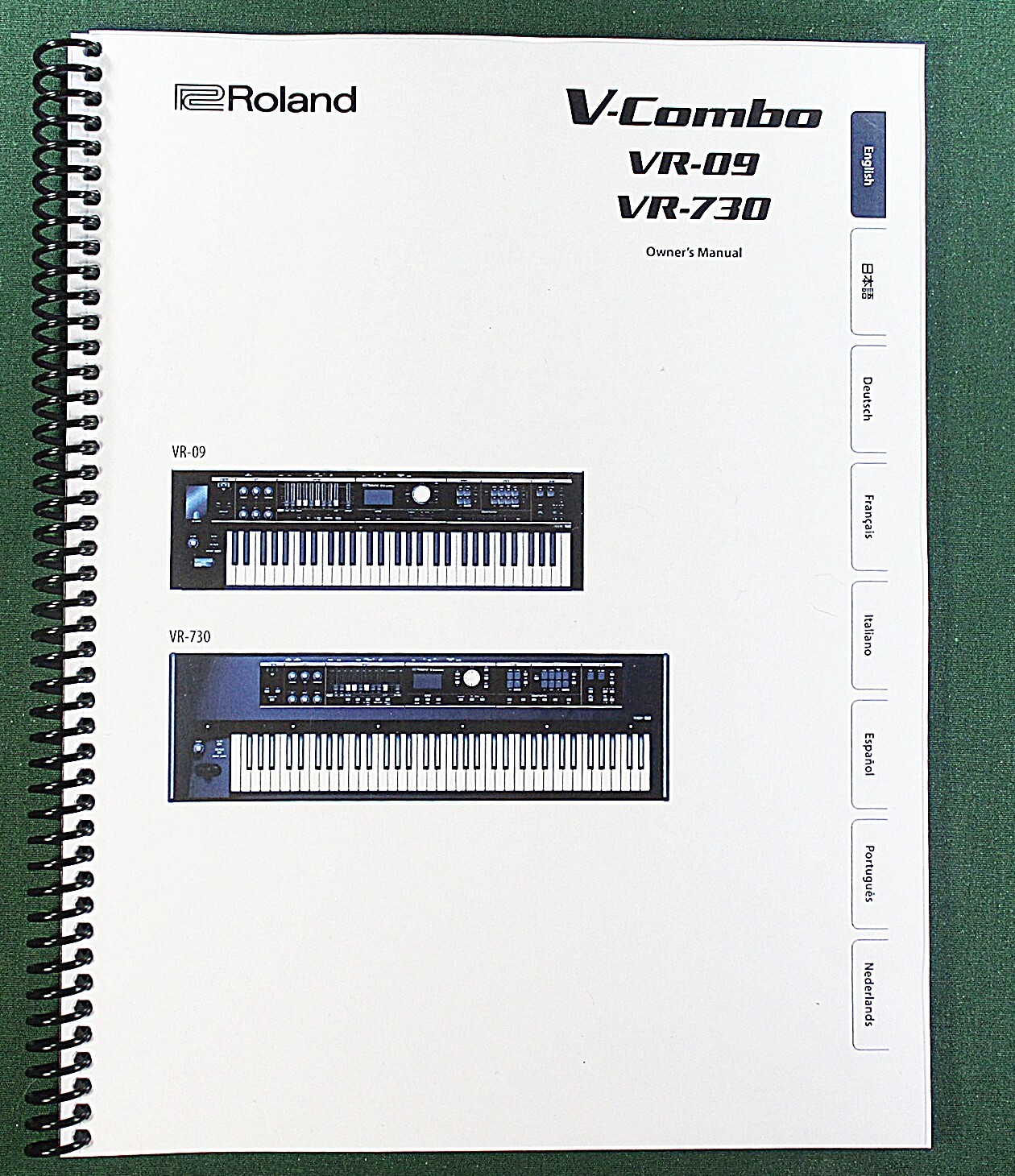 Roland VR-09 VR-730 Owner’s Instruction Manual: 32 Pages & Protective Covers!