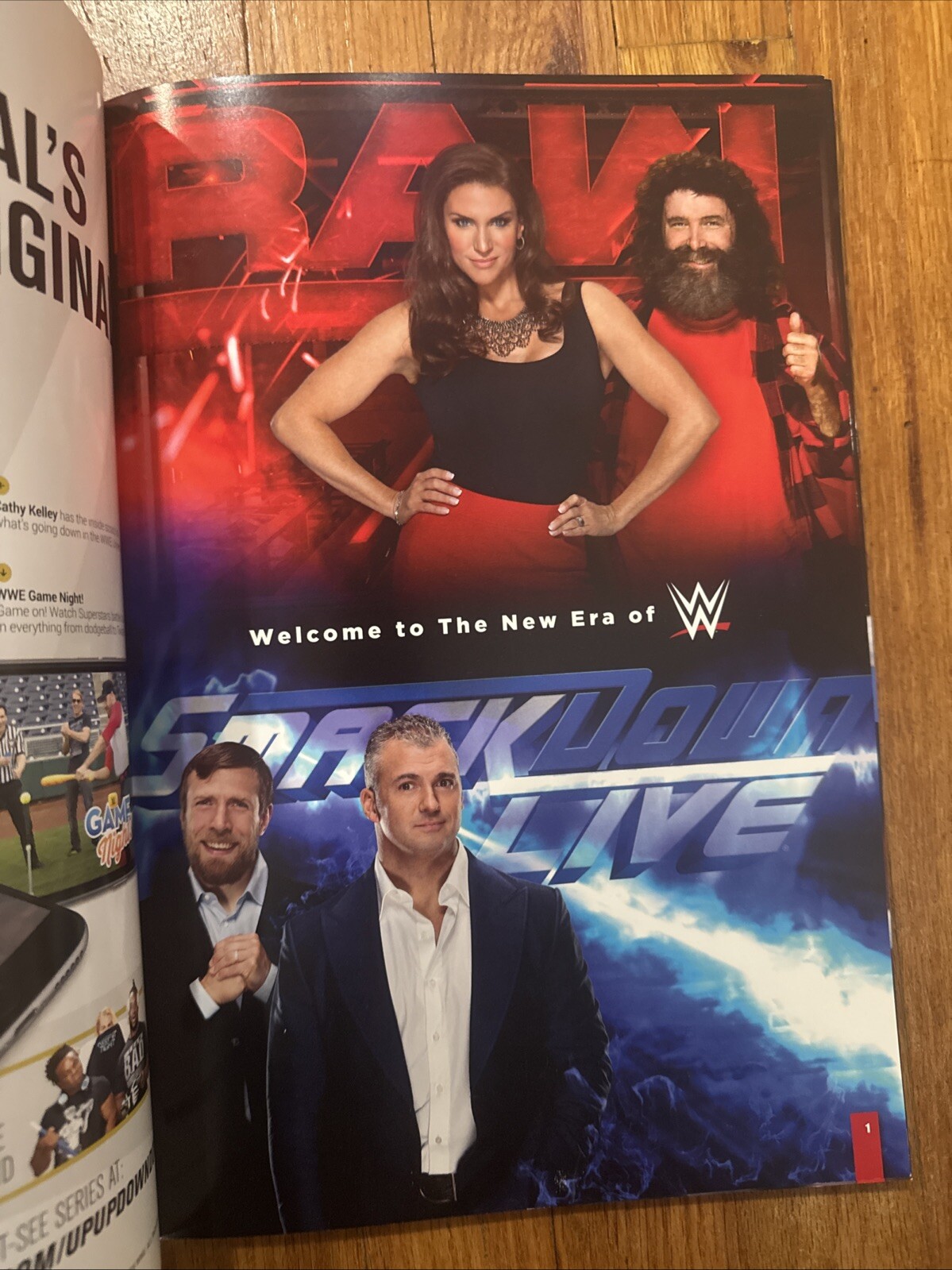 2016 WWE Official Program with Poster Raw Smackdown Rollins Wyatt 76 Pages NEW