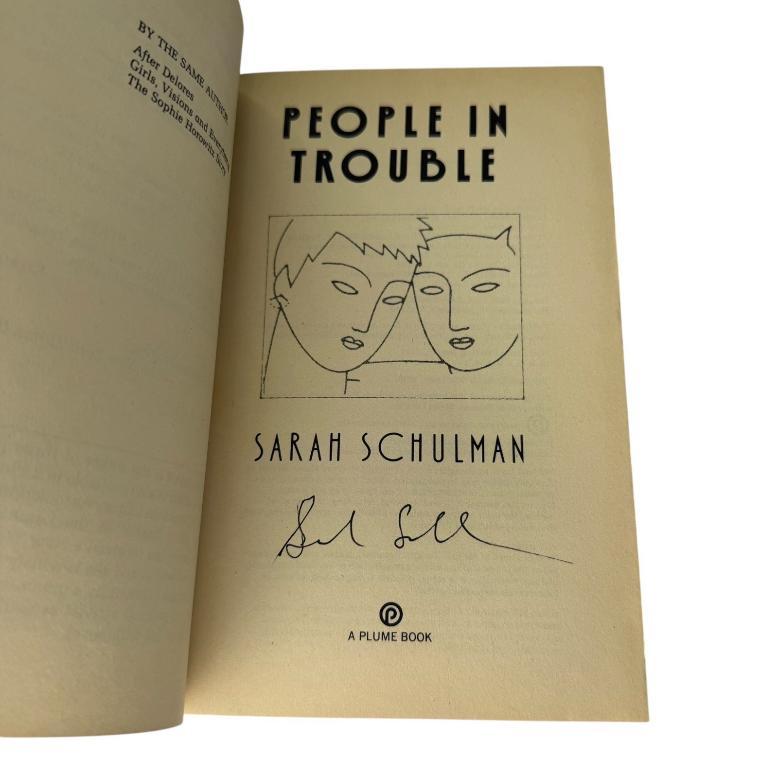 Signed People in Trouble Sarah Schulman Paperback Book LGBTQ AIDS Fiction 1990