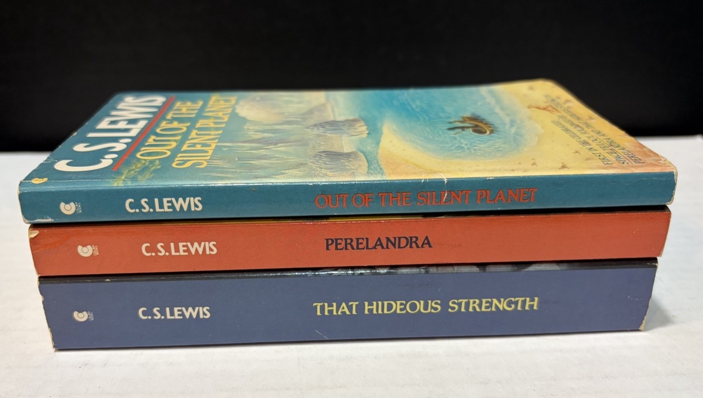 Vintage 1980’s “THE COSMIC TRILOGY” by C. S. Lewis 3 Volumes Complete