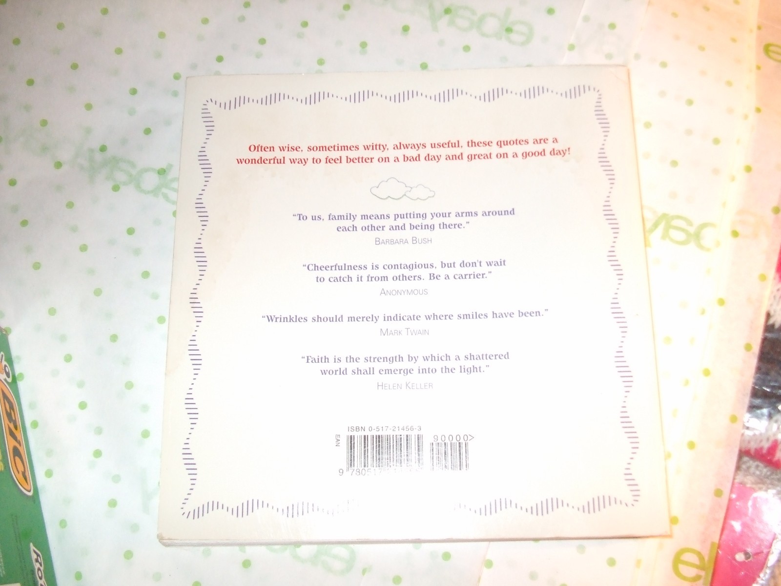 19.99 LIFT YOUR SPIRIT 650 QUOTE book LITTLE WEAR 2001 ALLEN KLEIN