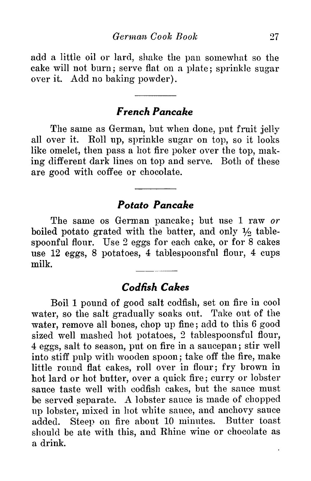 1912 Science Of Health German Cook Book 30 Pages