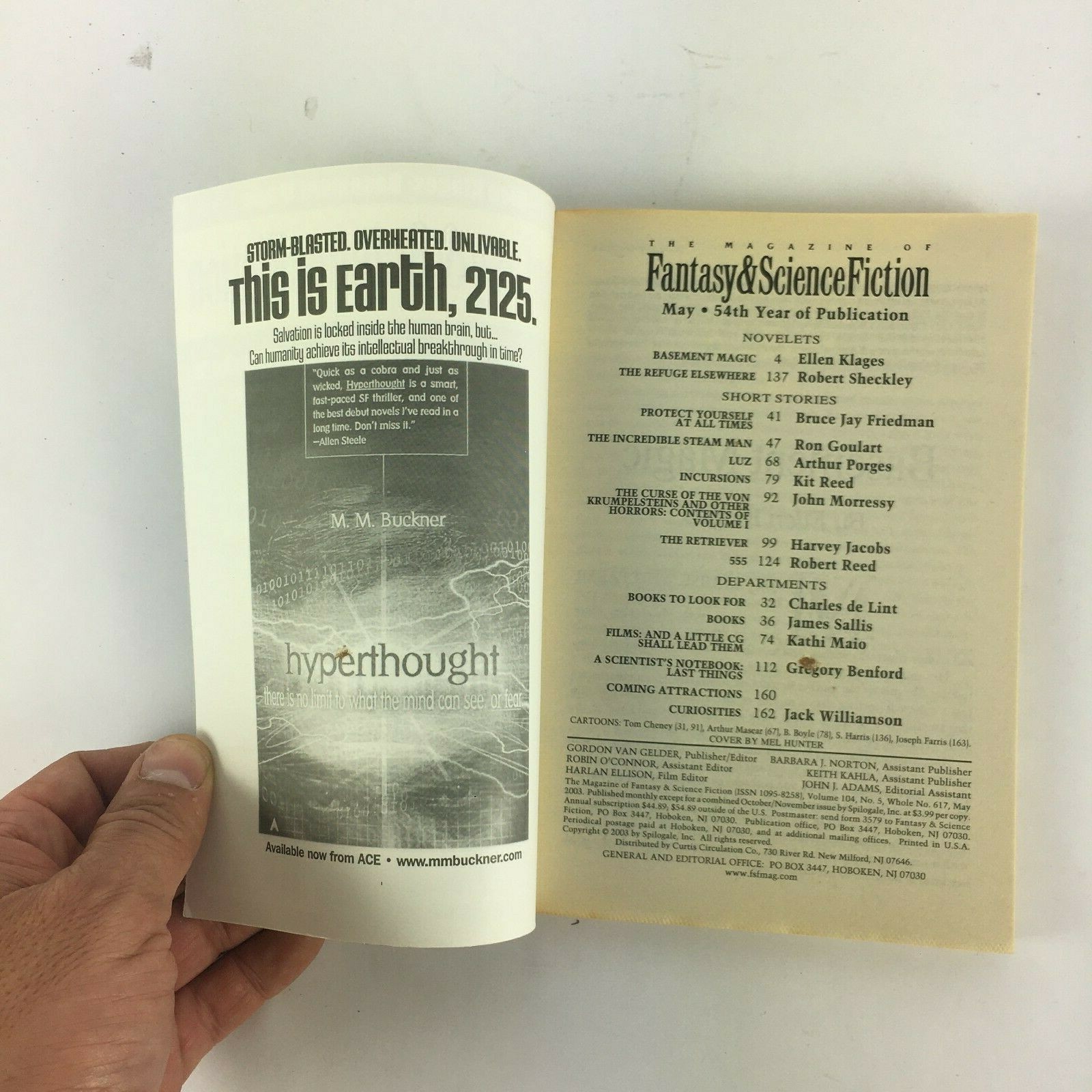May Fantasy & Science Fiction The Refuge Elsewhere Robert Sheckley Ron Goulart