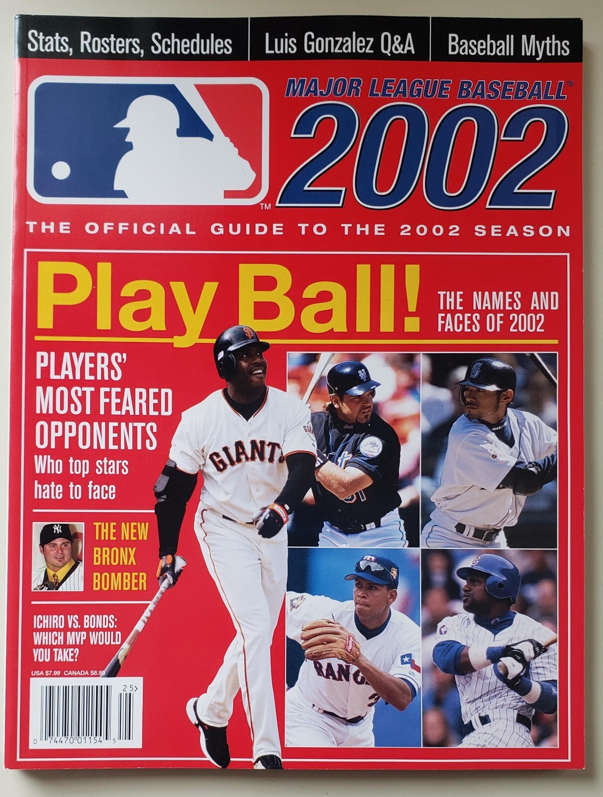 2002 MLB Official Guide To The 2002 Baseball Season Program 240 Pages MINT/NEW