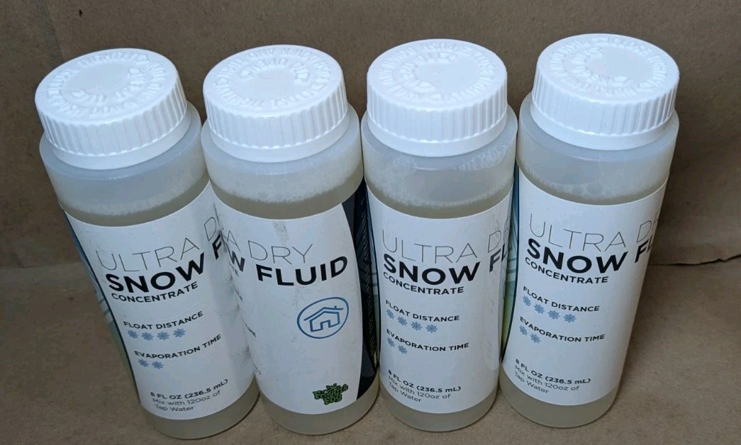!4PK! Froggy’s Flakes Snow Machine Fluid Concentrate, 8 fl. oz, Ultra-Dry Indoor
