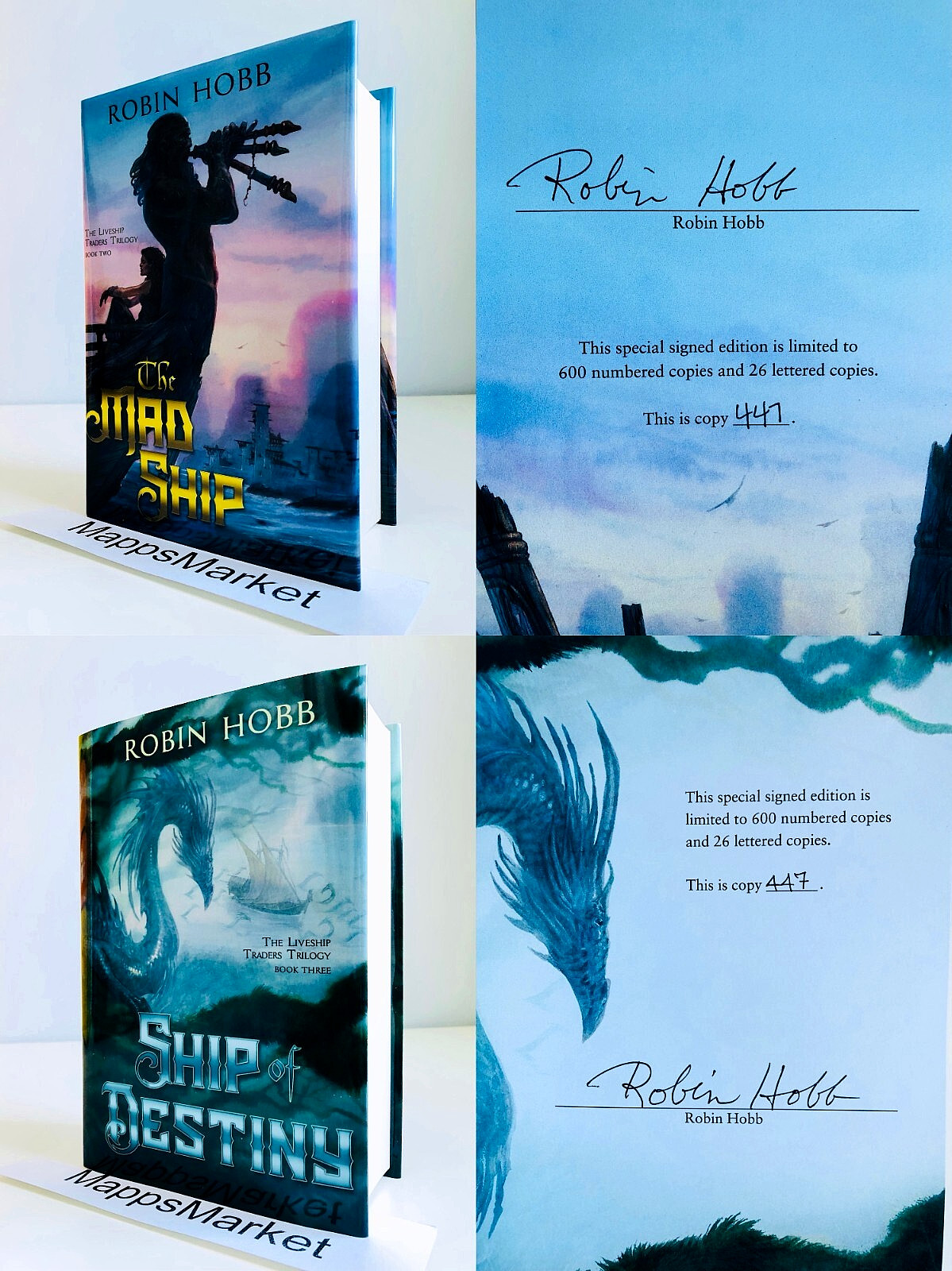 SIGNED The Mad Ship & Ship of Destiny by Robin Hobb SUBTERRANEAN PRESS Matching