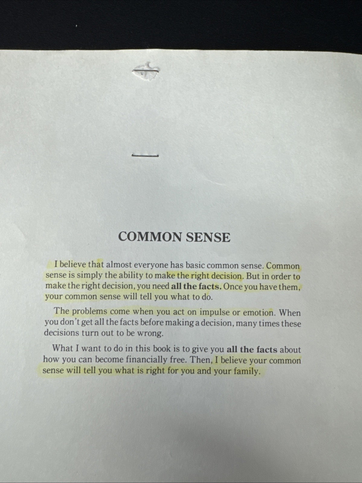 Common Sense: A Simple Plan for Financial Independence, New Revised Edition