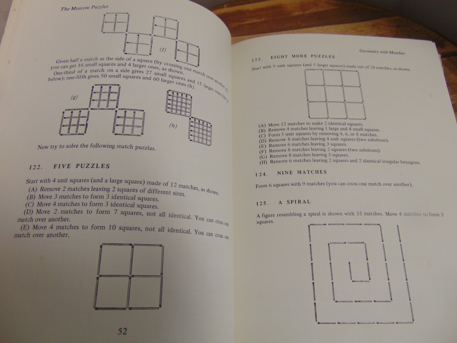 The Moscow Puzzles: 359 Mathematical Recreations By Boris Kordemsky 1972 HC