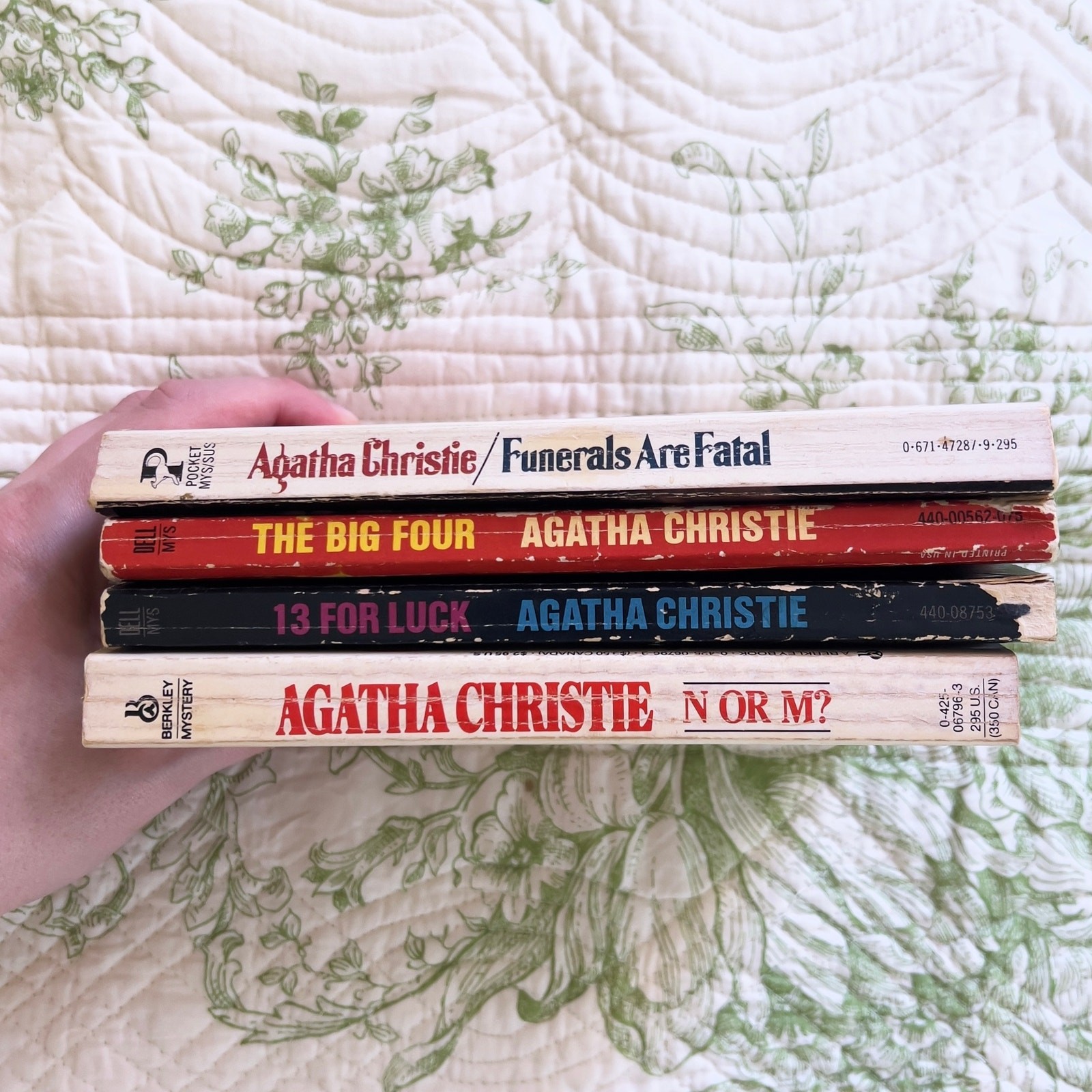 Agatha Christie Book Lot of 4 Paperback Mystery Novels