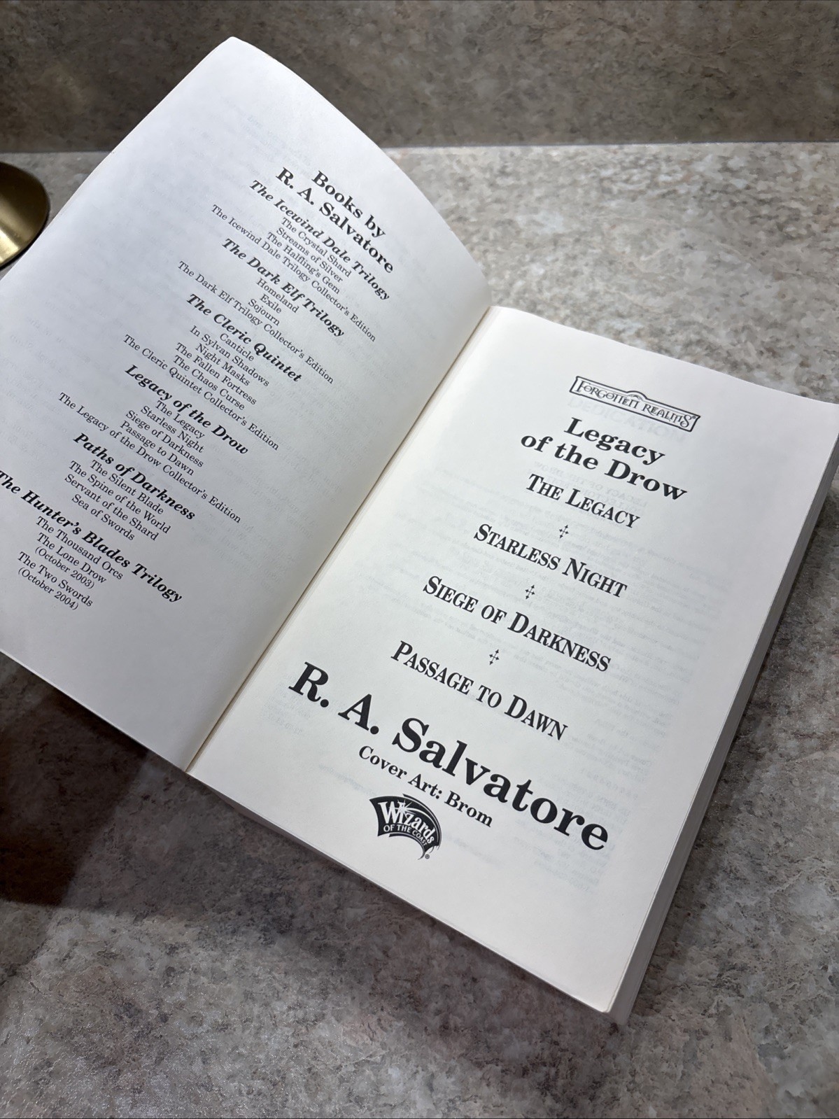 Forgotten Realms Legacy Of The Drow Collectors Edition Hardcover R.A. Salvatore