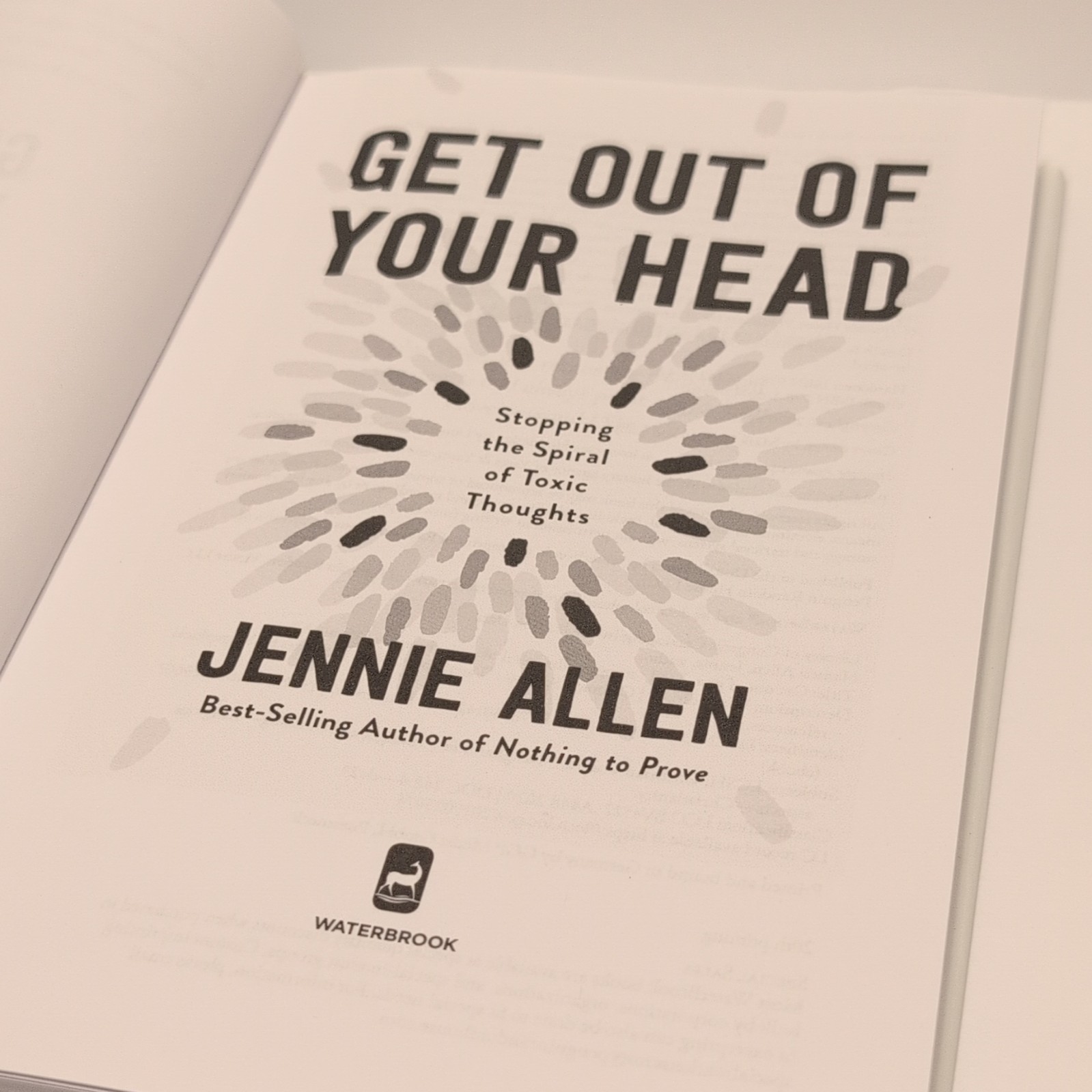 Jennie Allen Get Out of Your Head: Stopping Toxic Thoughts WaterBrook HC 2020