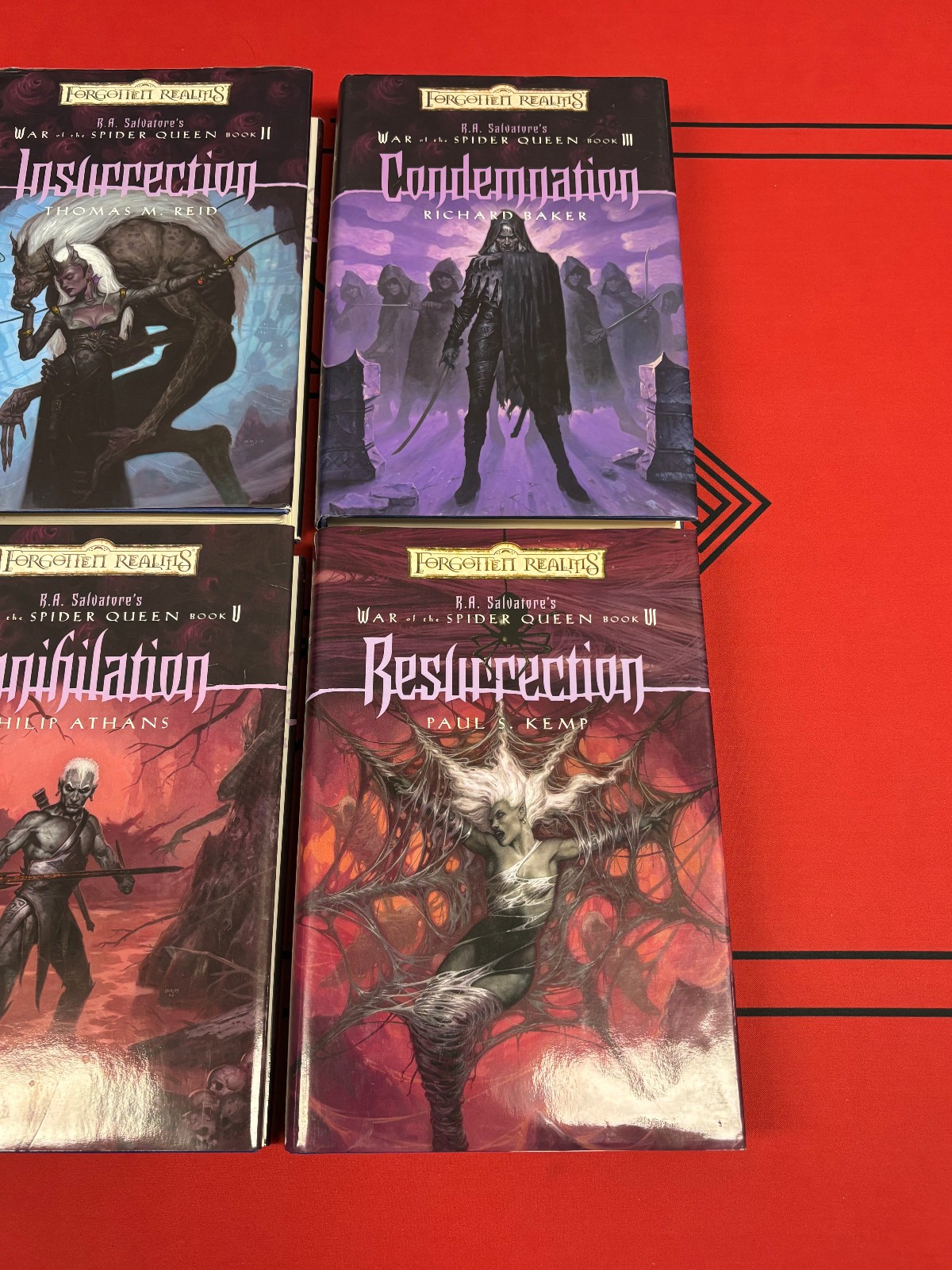 Forgotten Realms War of the Spider Queen 1-6 Complete Hardcover Set 1st Printing