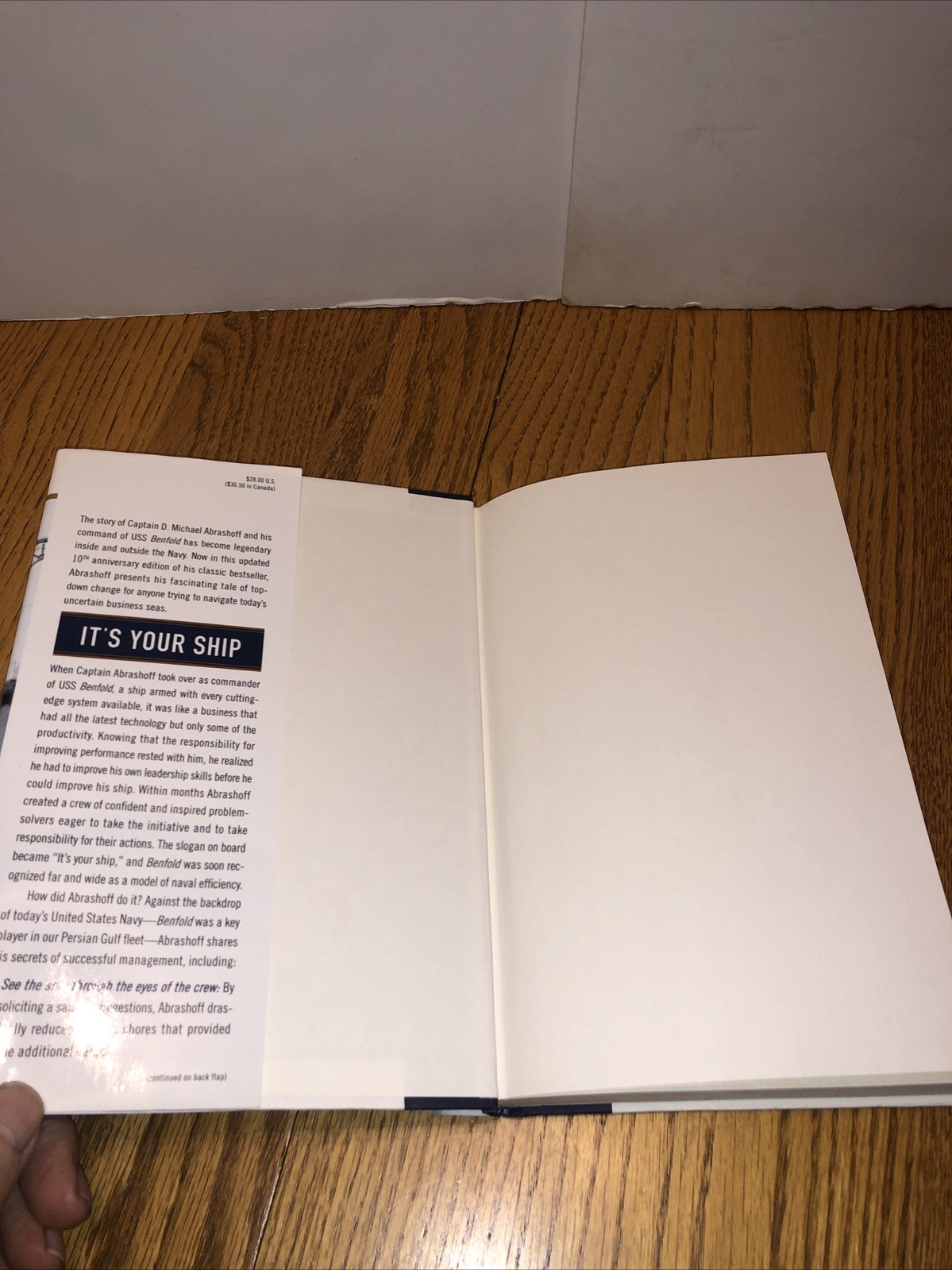 It’s Your Ship SIGNED 2012 Anniversary Edtn HC by Captain D. Michael Abrashoff