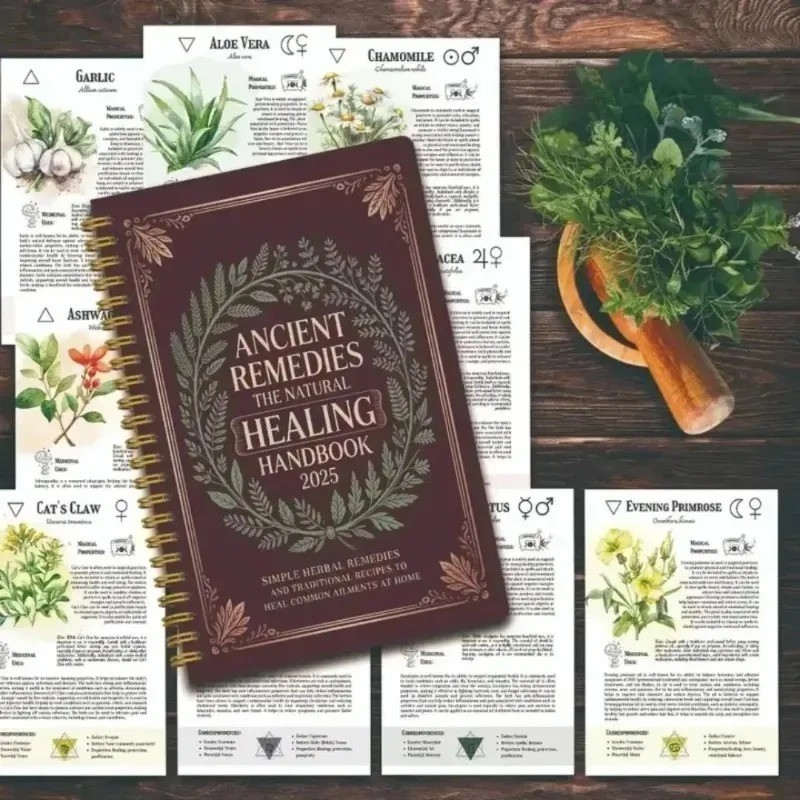 The Natural Healing Handbook – Ancient Herbal Remedies Spiral-Bound Guide