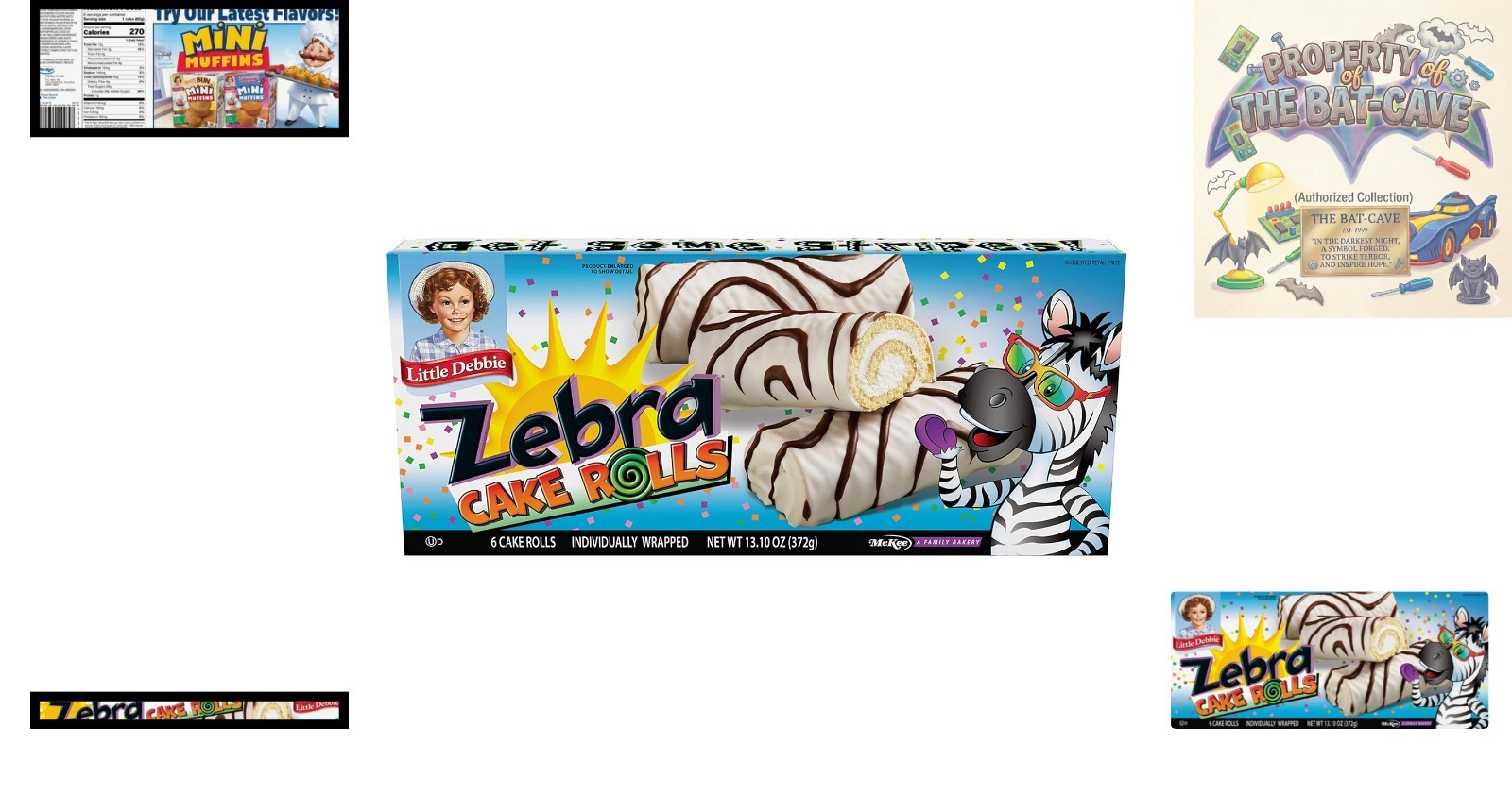Classic Zebra Cake Rolls – 6 Vanilla-Filled Delights, Kosher Certified – 13.1 Oz