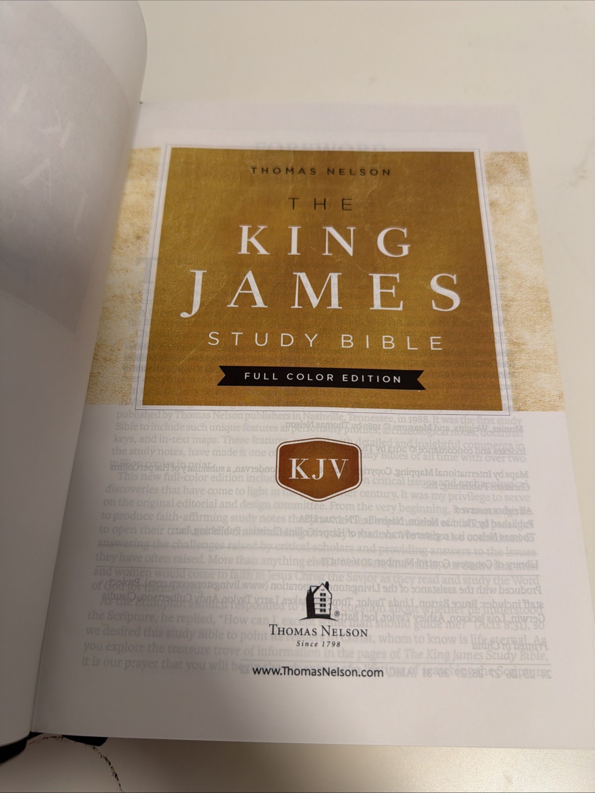 The King James Study Bible, Genuine Black Leather Full-Color 2017, Thomas Nelson