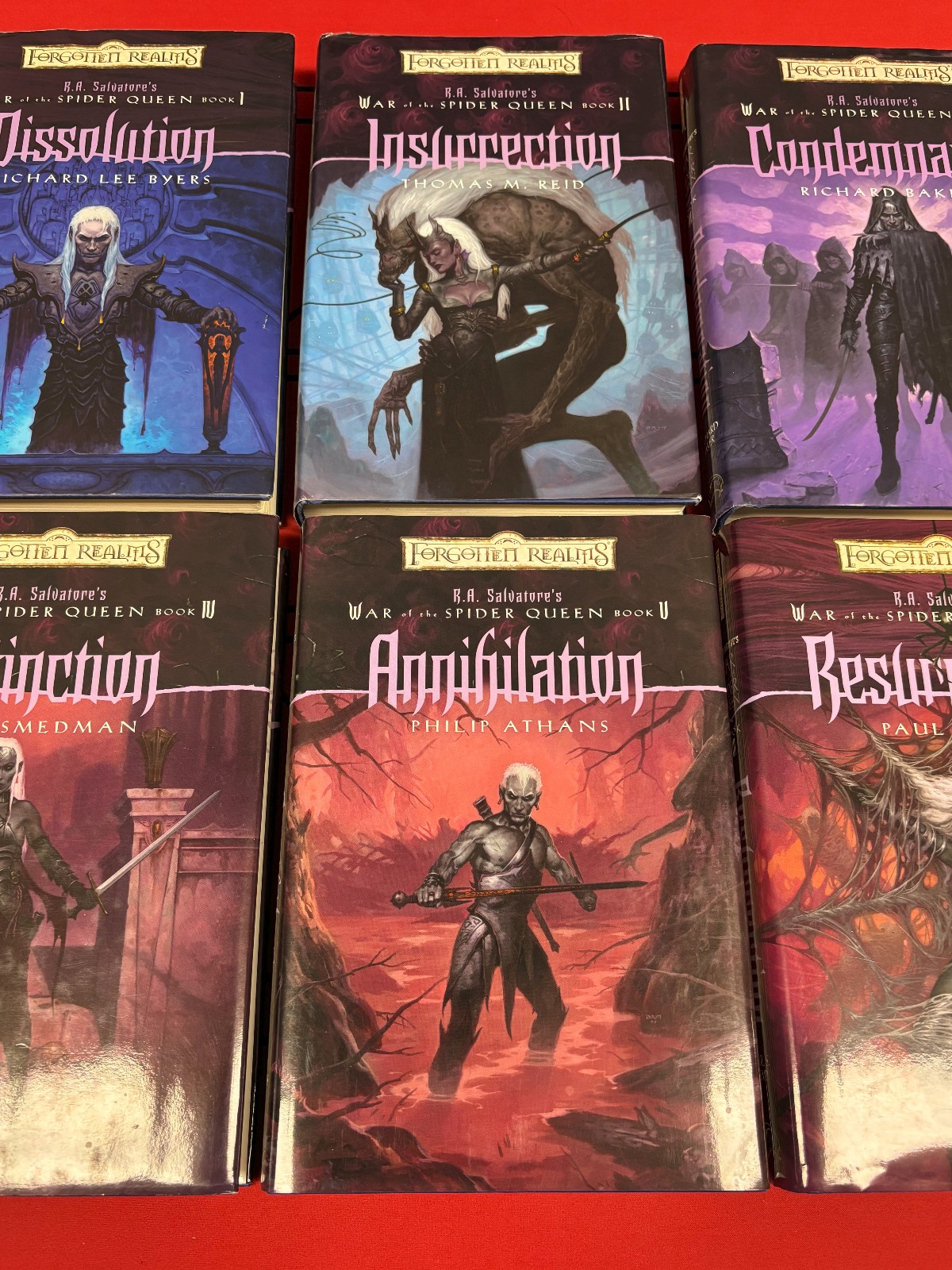 Forgotten Realms War of the Spider Queen 1-6 Complete Hardcover Set 1st Printing