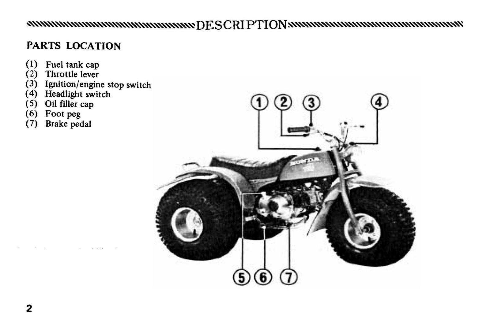 1979 Honda ATC110 Owner’s Manual 58 Pages