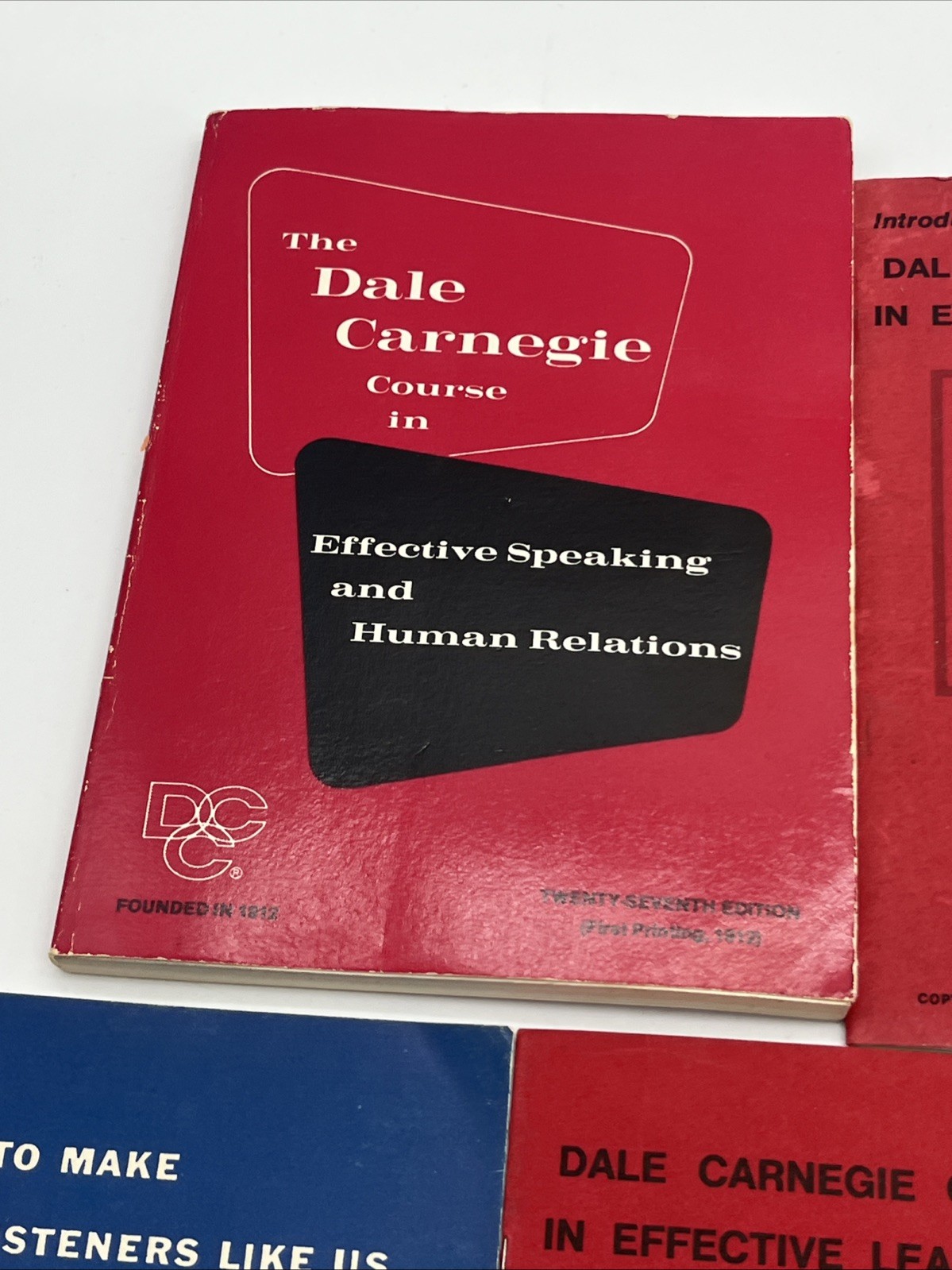9 GM Dale Carnegie Booklets (Course In Effective Leadership/Effective Speaking)