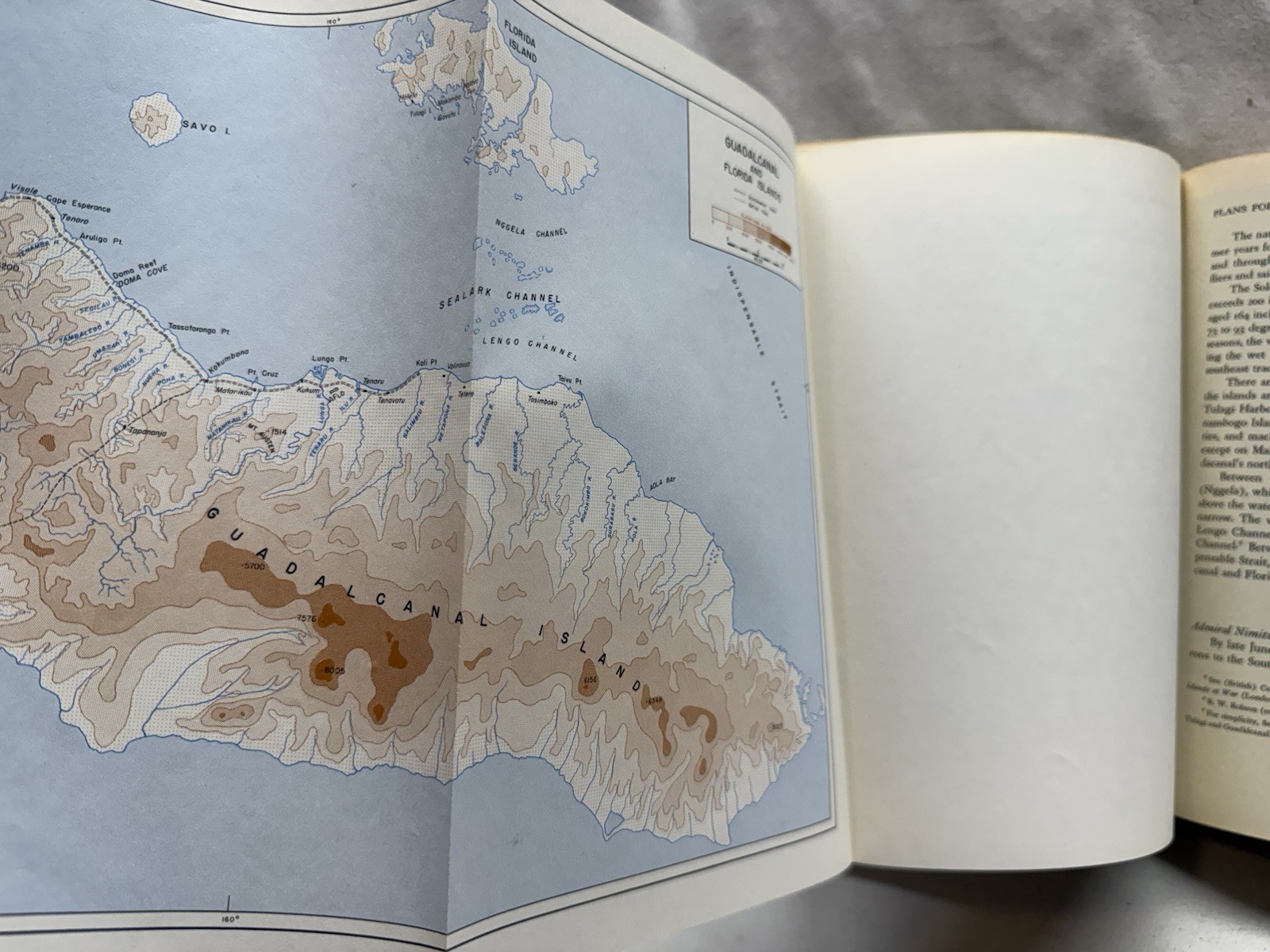 U.S. Army World War II (Green 1949 HC Book) War In Pacific: Guadalcanal ~ Maps