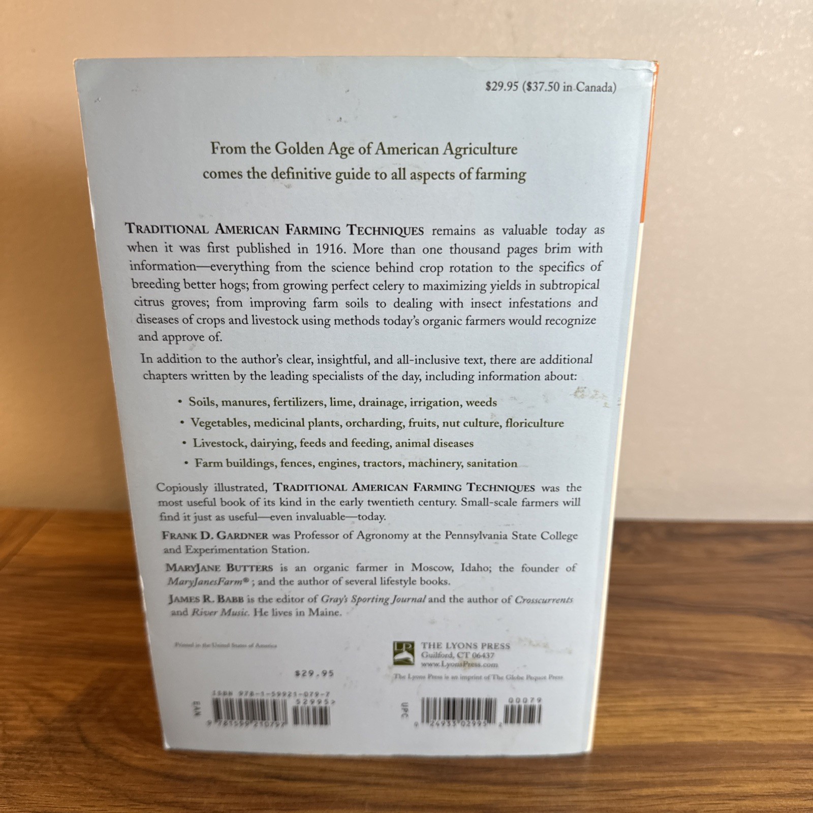 Traditional American Farming Techniques by Frank D. Gardner (2007, Perfect)