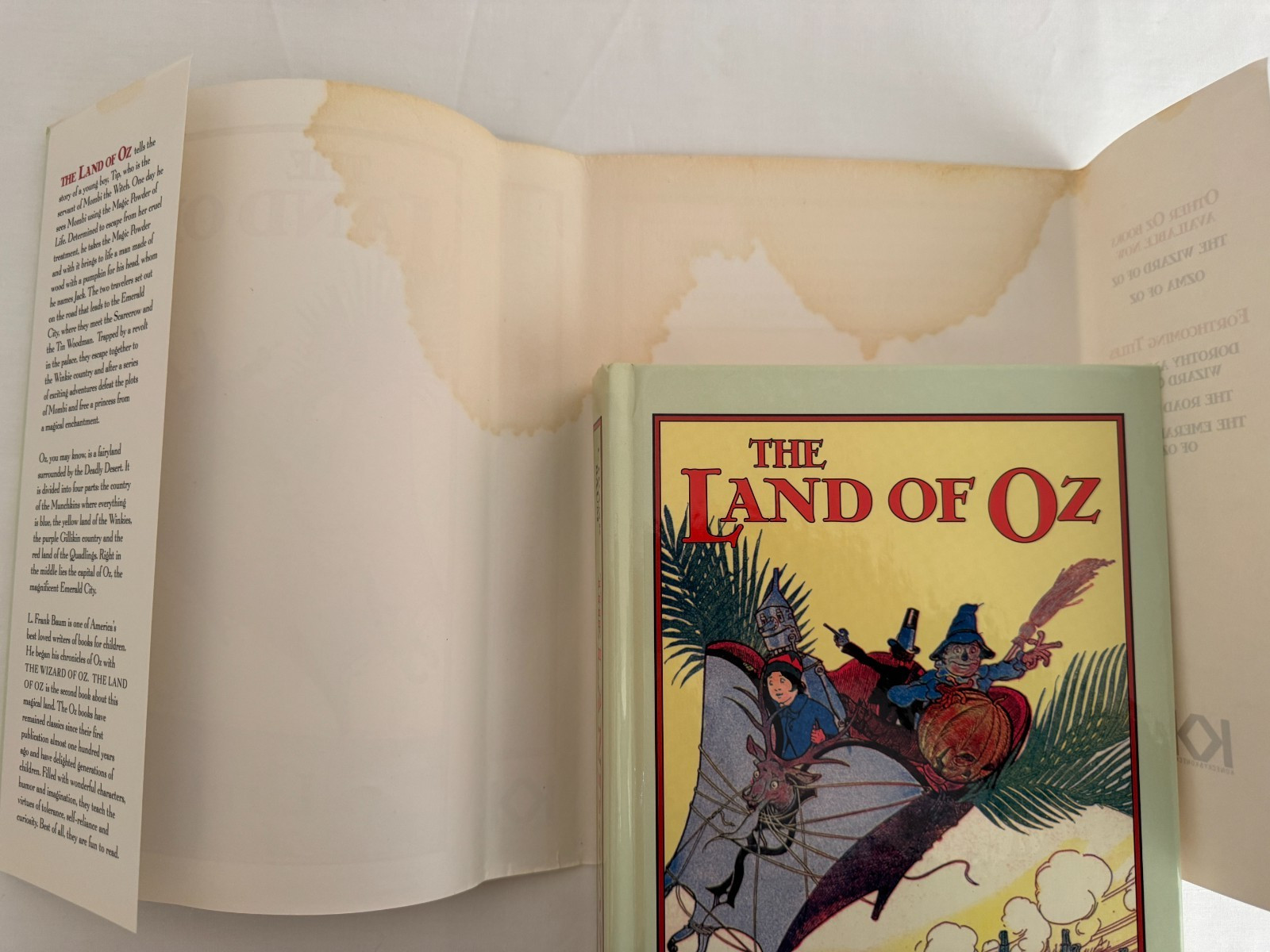 Wizard of Oz Books by L. Frank Baum Lot of 6 Large Print Books, 3 HC w/DJ, 3 PB