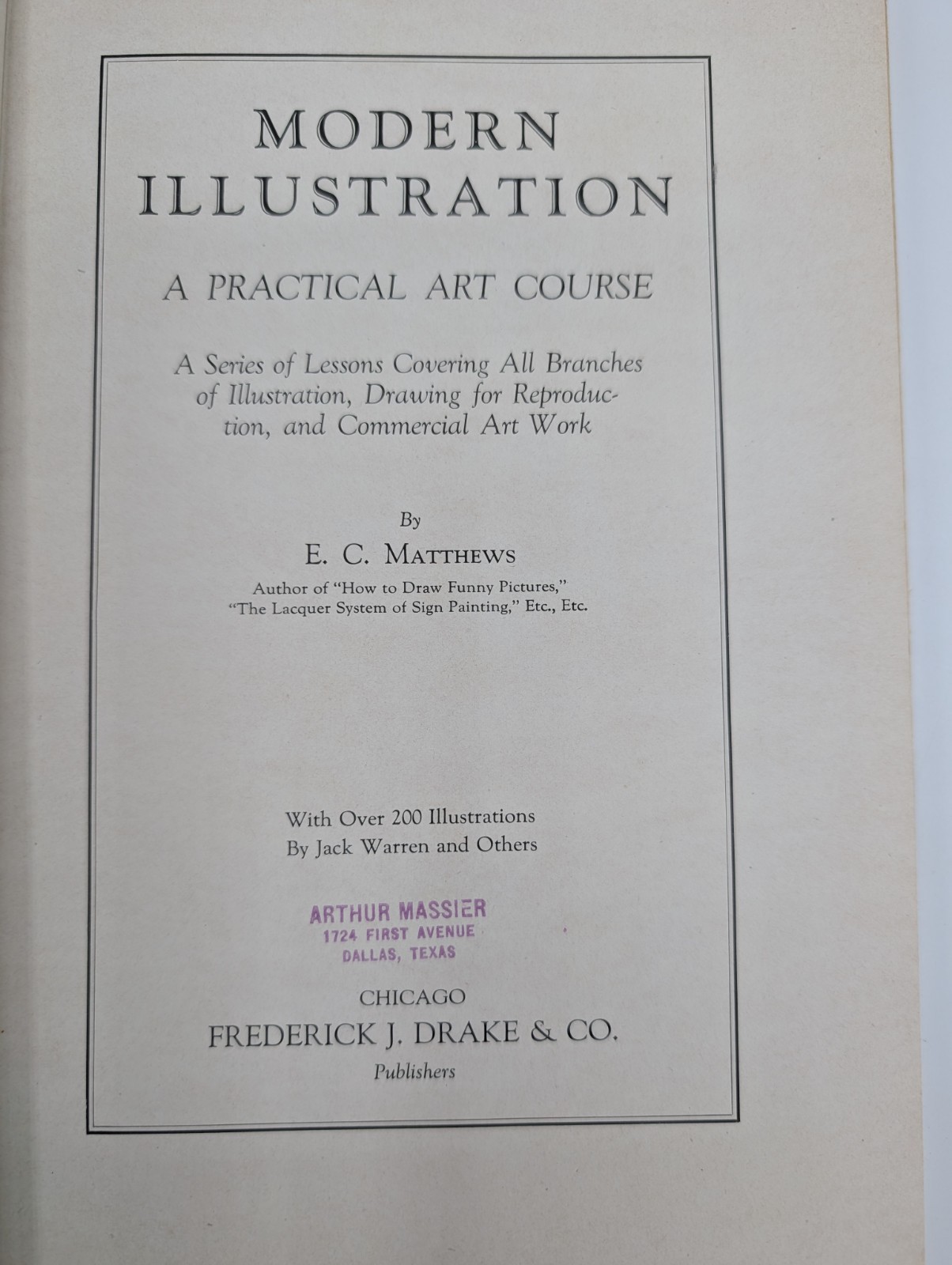 Modern Illustration A Practical Art Course by E. C. Matthews 1929