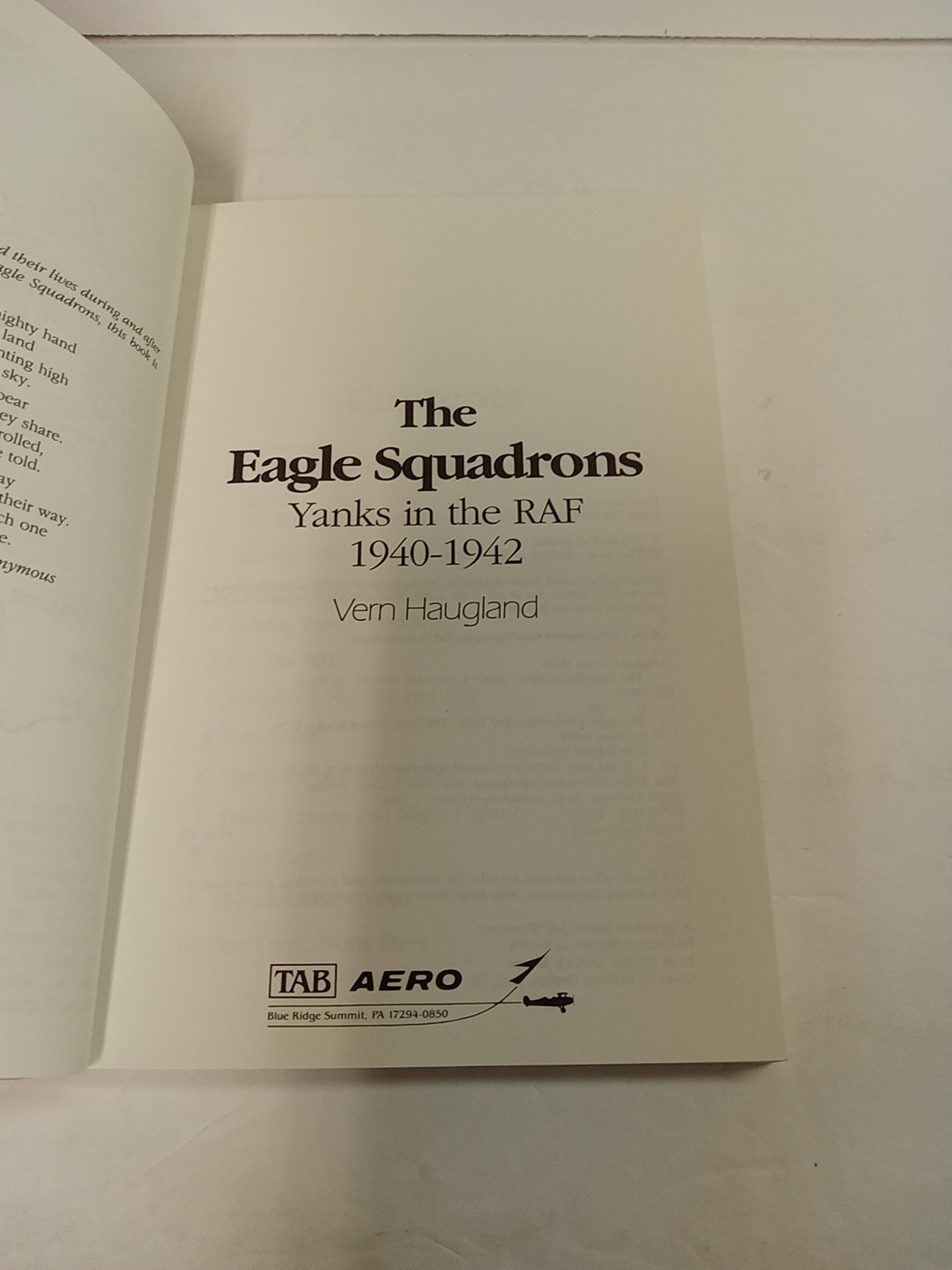 Eagle Squadrons : Yanks in the RAF, 1940-1942 by Vern Haugland (1991, Trade…