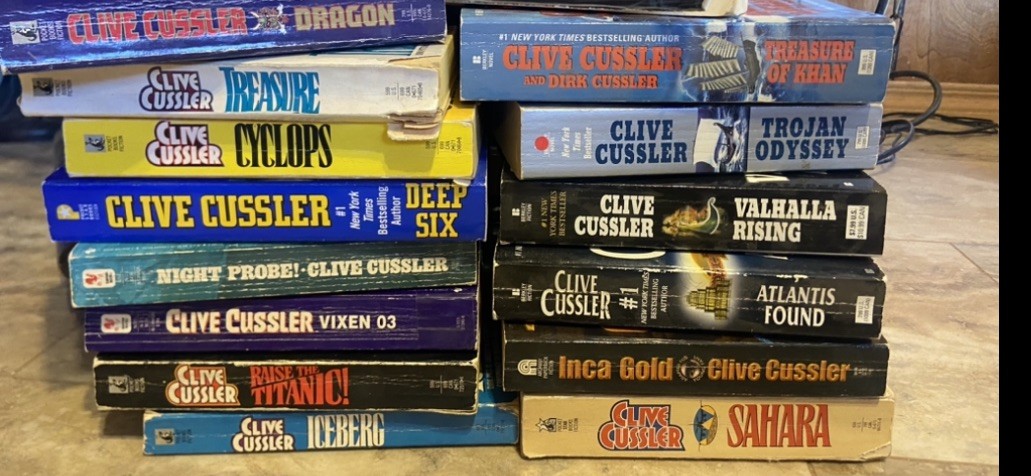 Clive Cussler 14 Book Lot Dirk Pitt Treasure Sea Adventure Novels 14 In Set