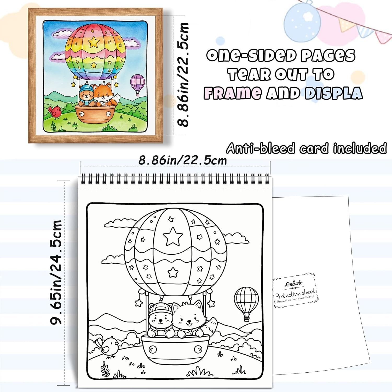 Relaxing Spiral-Bound Coloring Book for Mindfulness & Creativity – 32 Pages