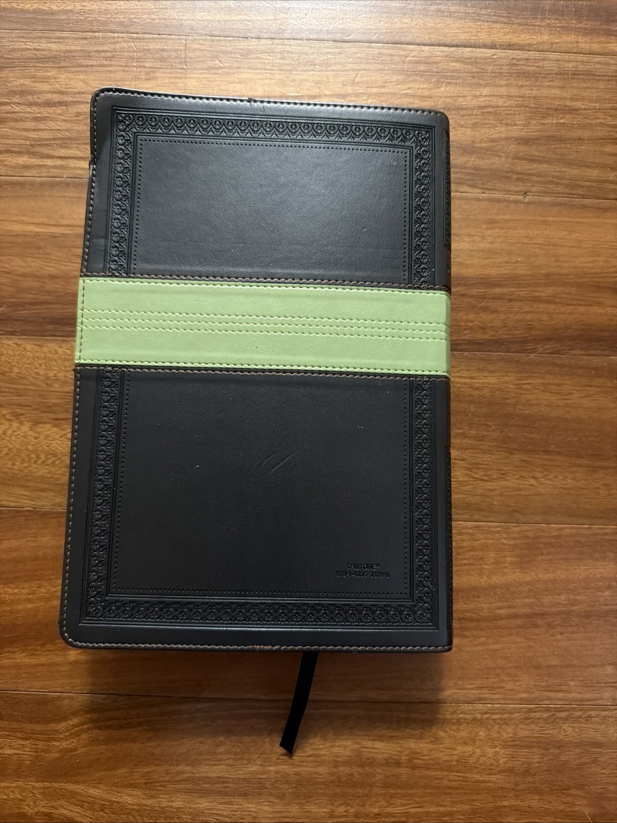 ESV MacArthur Drawing Near Devotional Bible TruTone Charcoal/Sage Trail Design