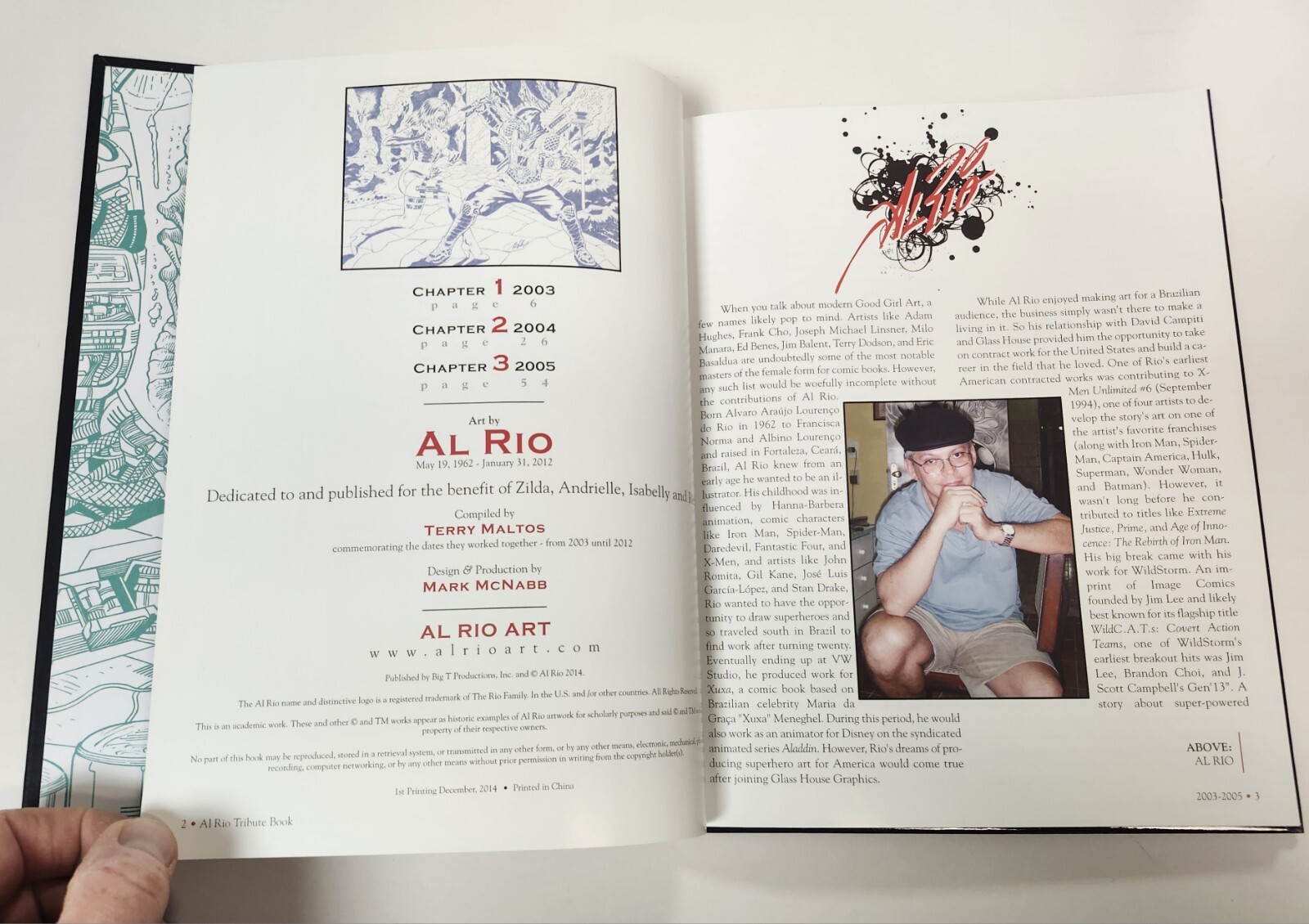 Al Rio Tribute Art Book Volume 1 (2003-2005) HB 1st Printing 76 pages 2014