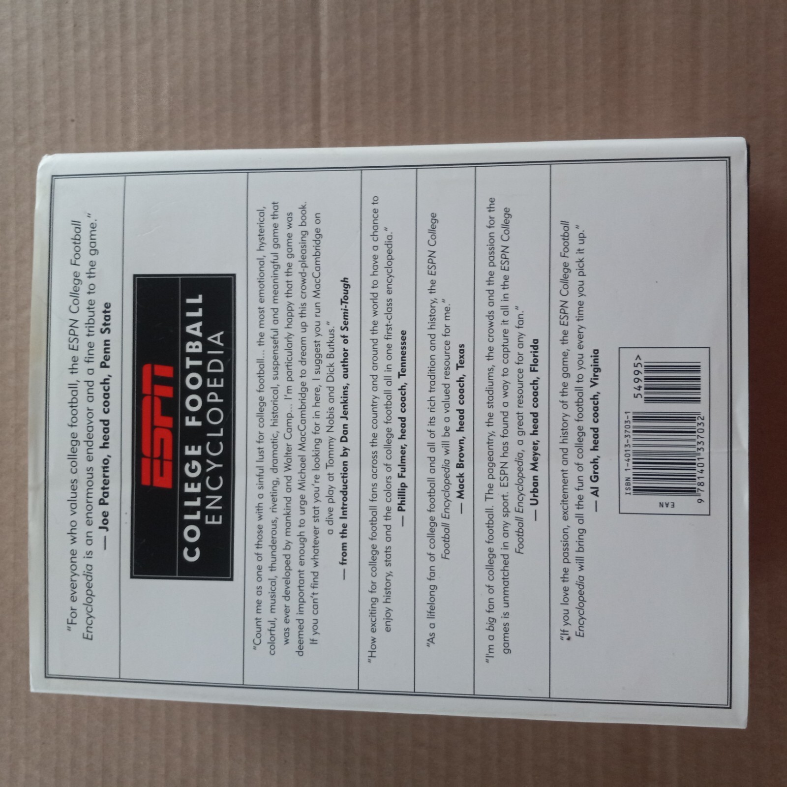 ESPN College Football Encyclopedia Published 2005 With 1,630 Pages Of…