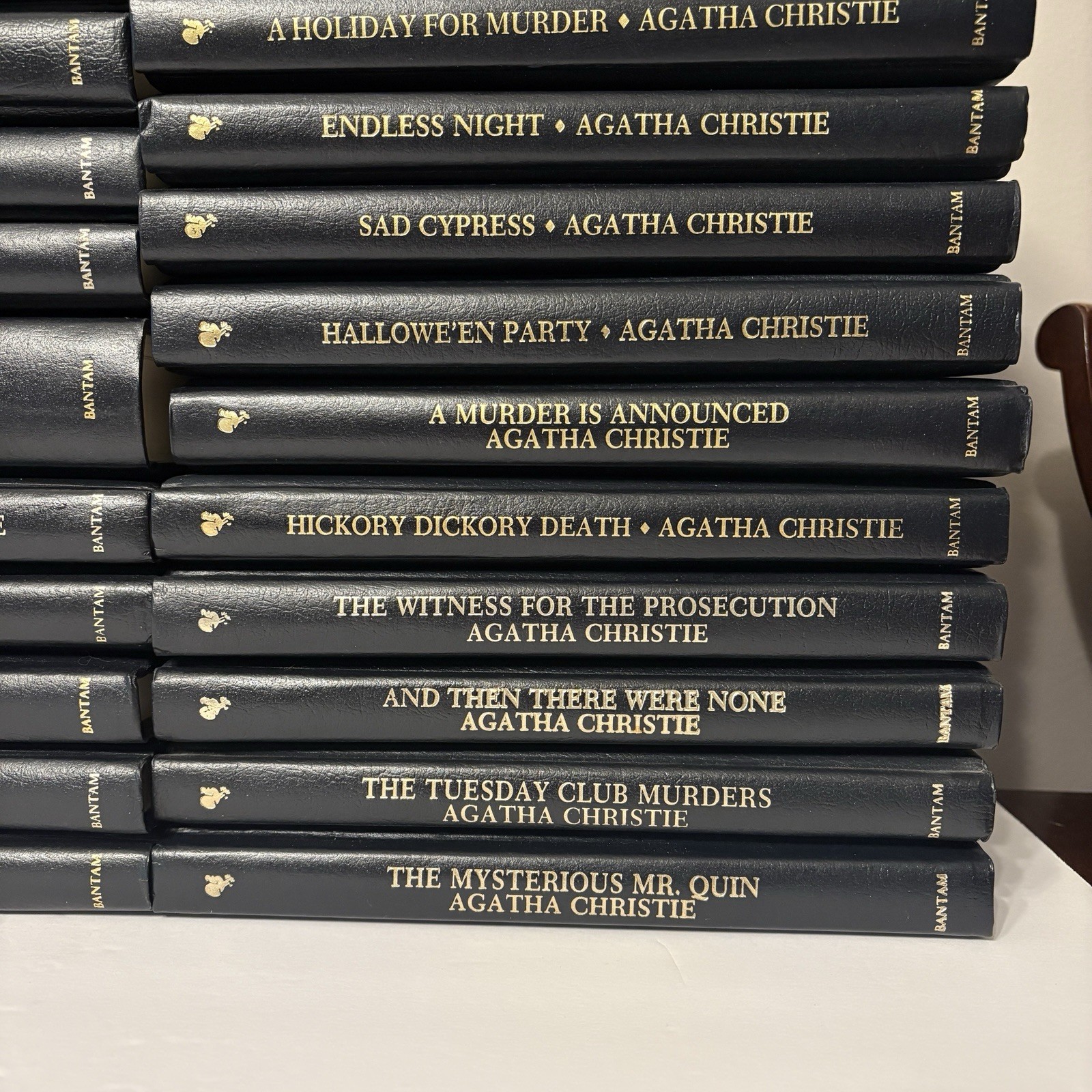 Agatha Christie Mystery Collection – Lot of 39 Books – Bantam Leatherette HC Set