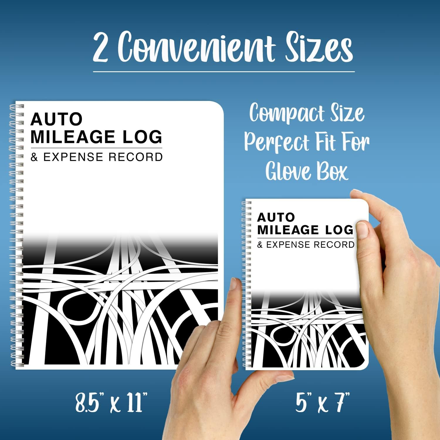 Mileage Log Book Auto Mileage Expense Record Notebook for Taxes – 126 Pages – 5′