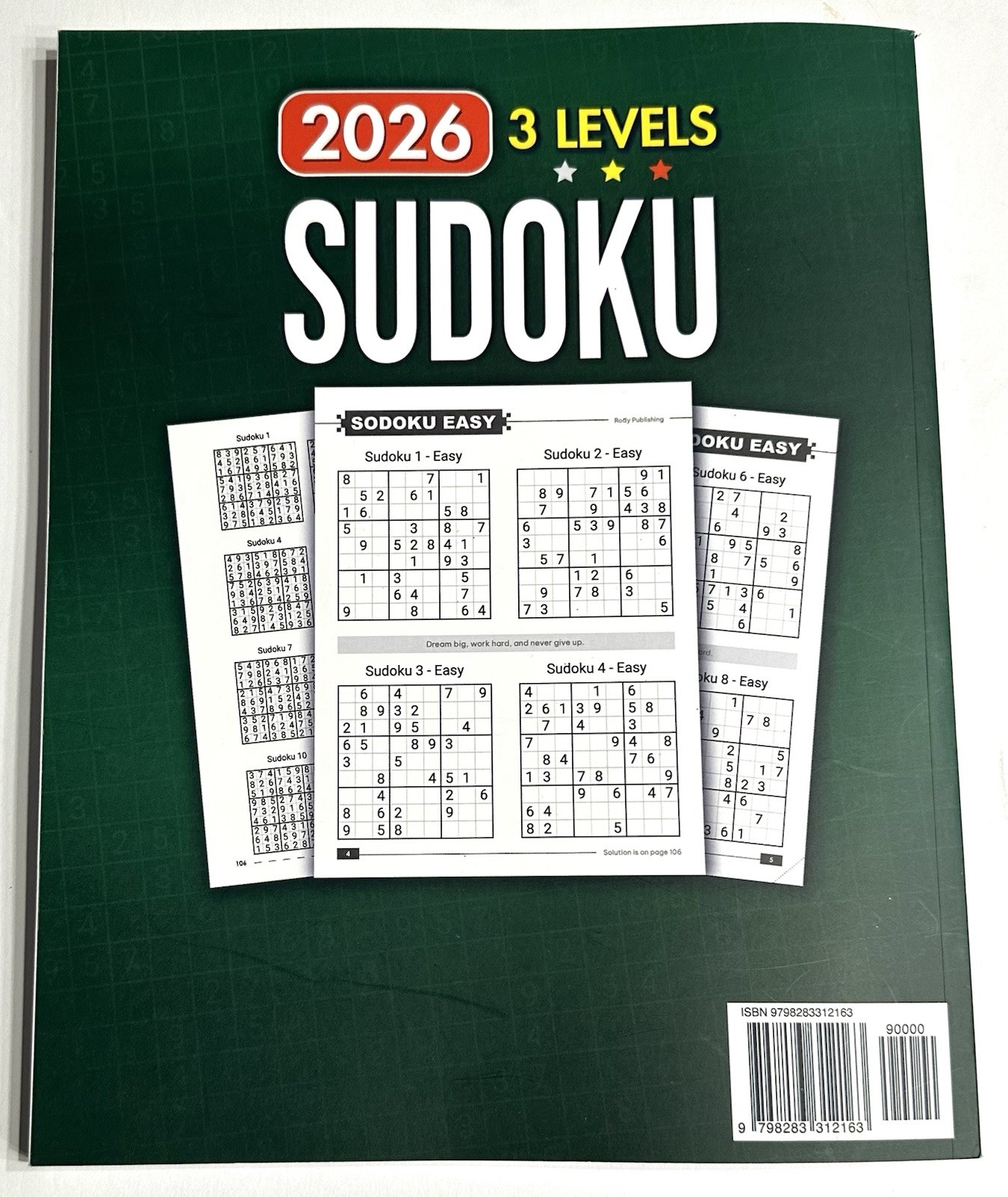 Sudoku 2026 Puzzle Book: 402 Easy and Relaxing, LARG PRINT Puzzles 3 Levels NEW