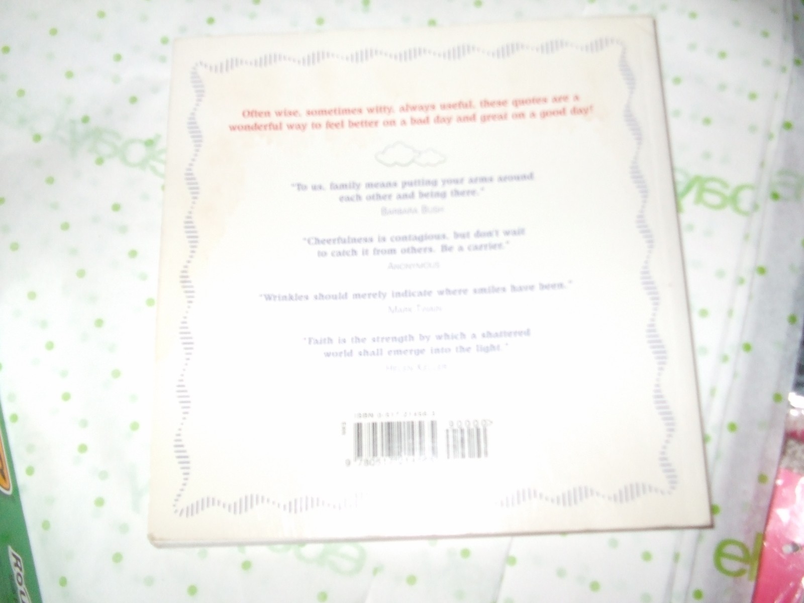 19.99 LIFT YOUR SPIRIT 650 QUOTE book LITTLE WEAR 2001 ALLEN KLEIN