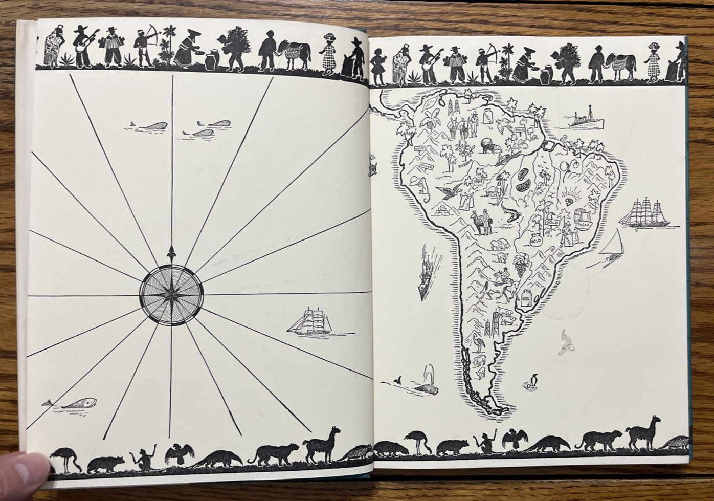Picture Map Geography of South America, by Vernon Quinn, HCDJ 1959 Edition