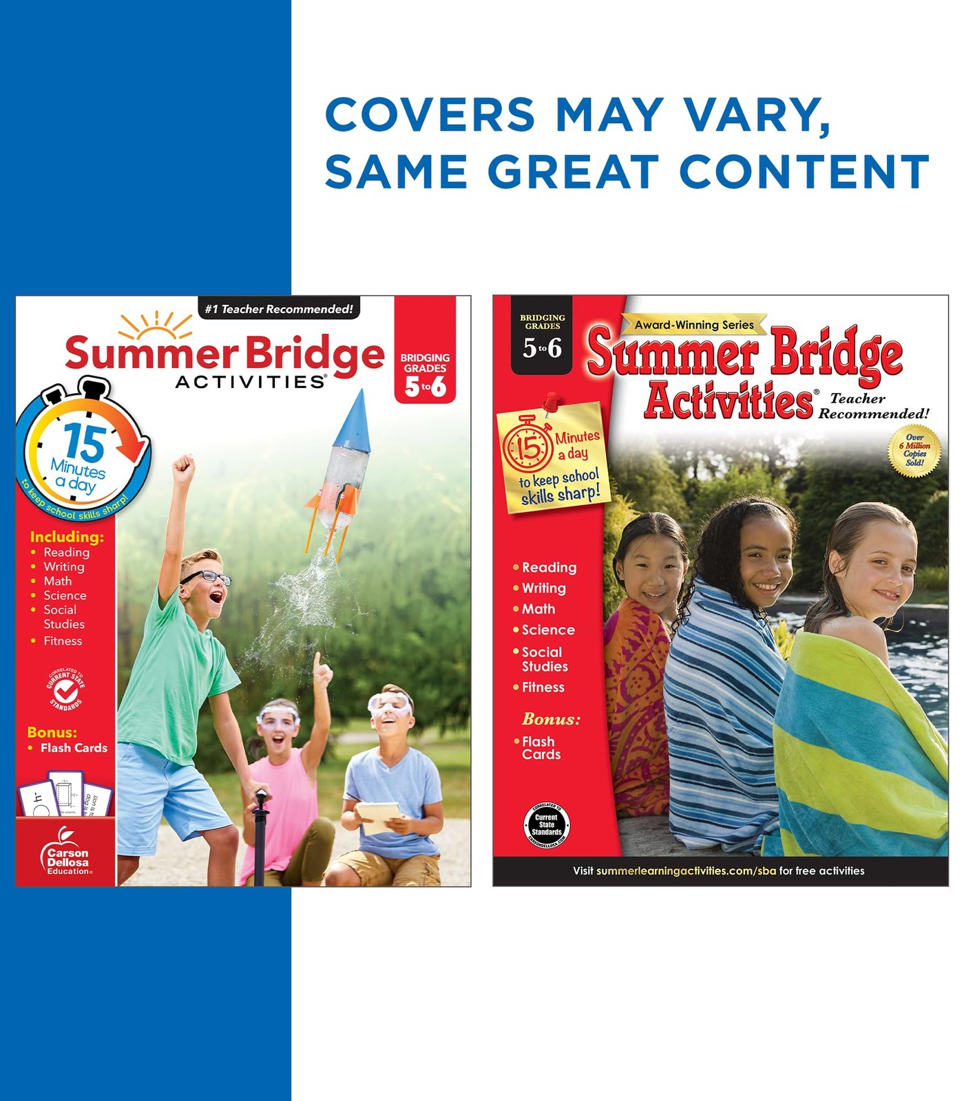Summer Bridge Activities Workbook 5th to 6th Grade All Subjects 160 Pages