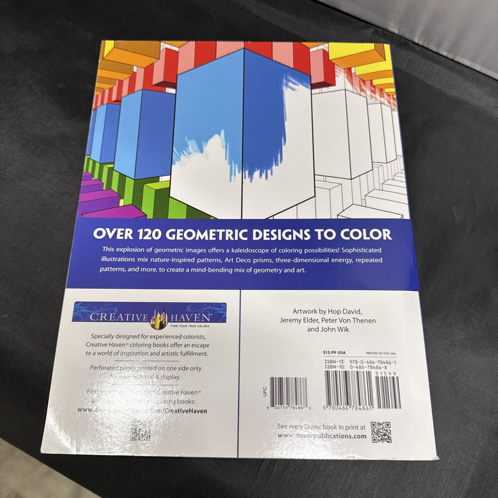 Creative Haven Geometric Designs Coloring Book by Dover Over 120 Pages, Kids