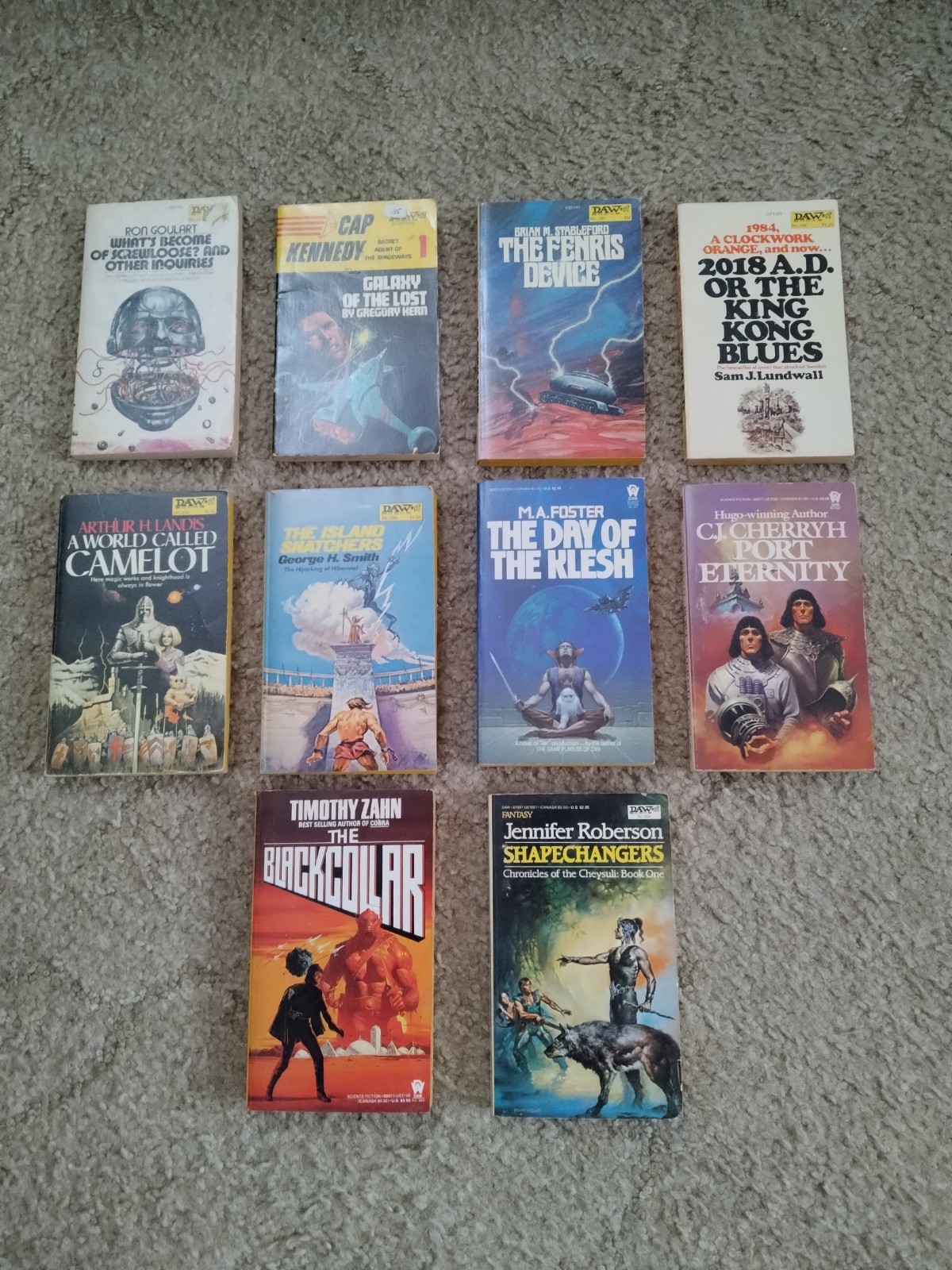 Vintage Sci-Fi Fantasy Daw Books Paperback Lot Of 10 – 1970s 1980s